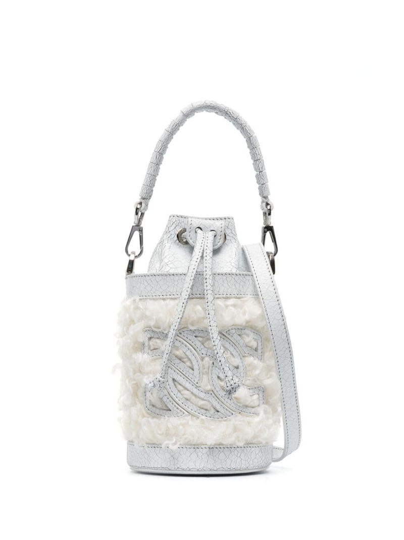 Giulia faux-shearling bucket bag 1