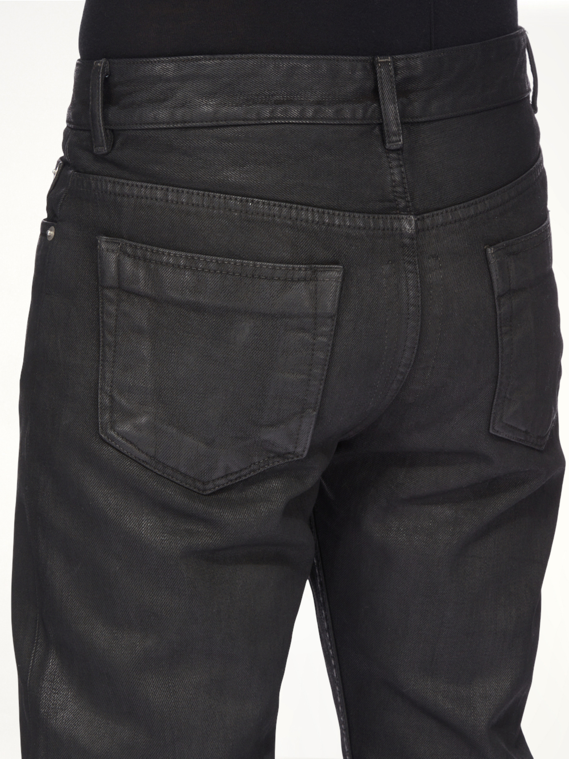 Fog Cut Jeans in Black Wax - 5
