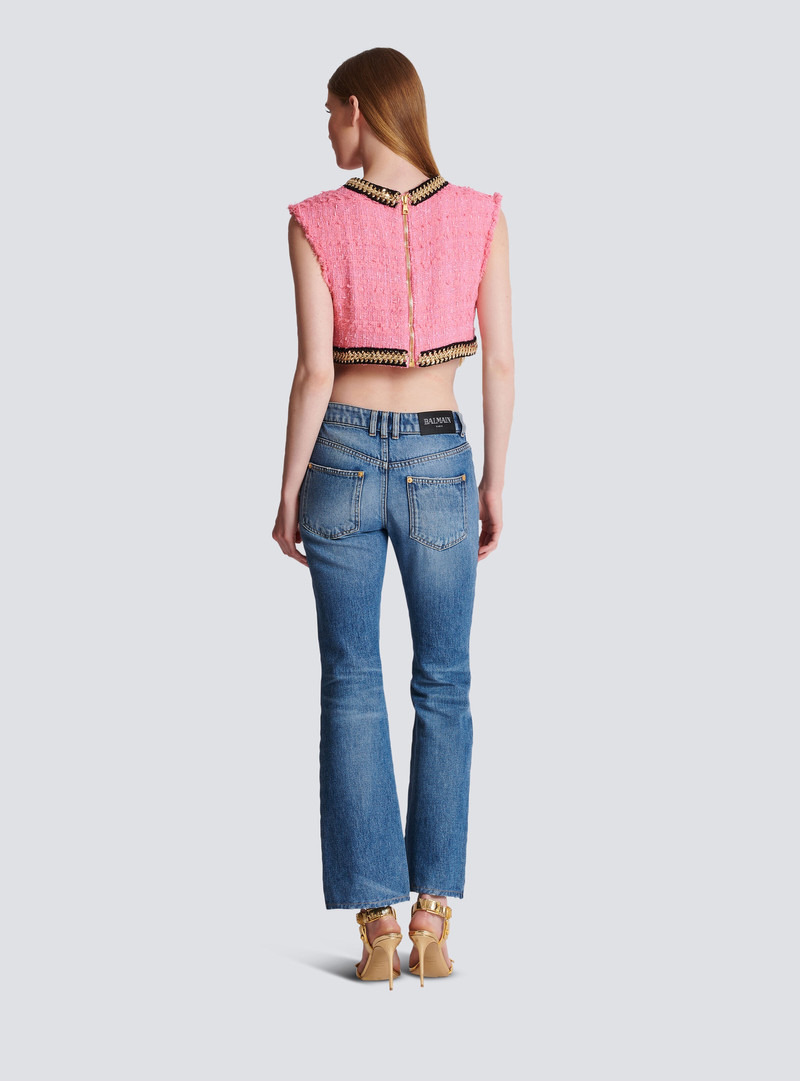 Flared denim jeans 4