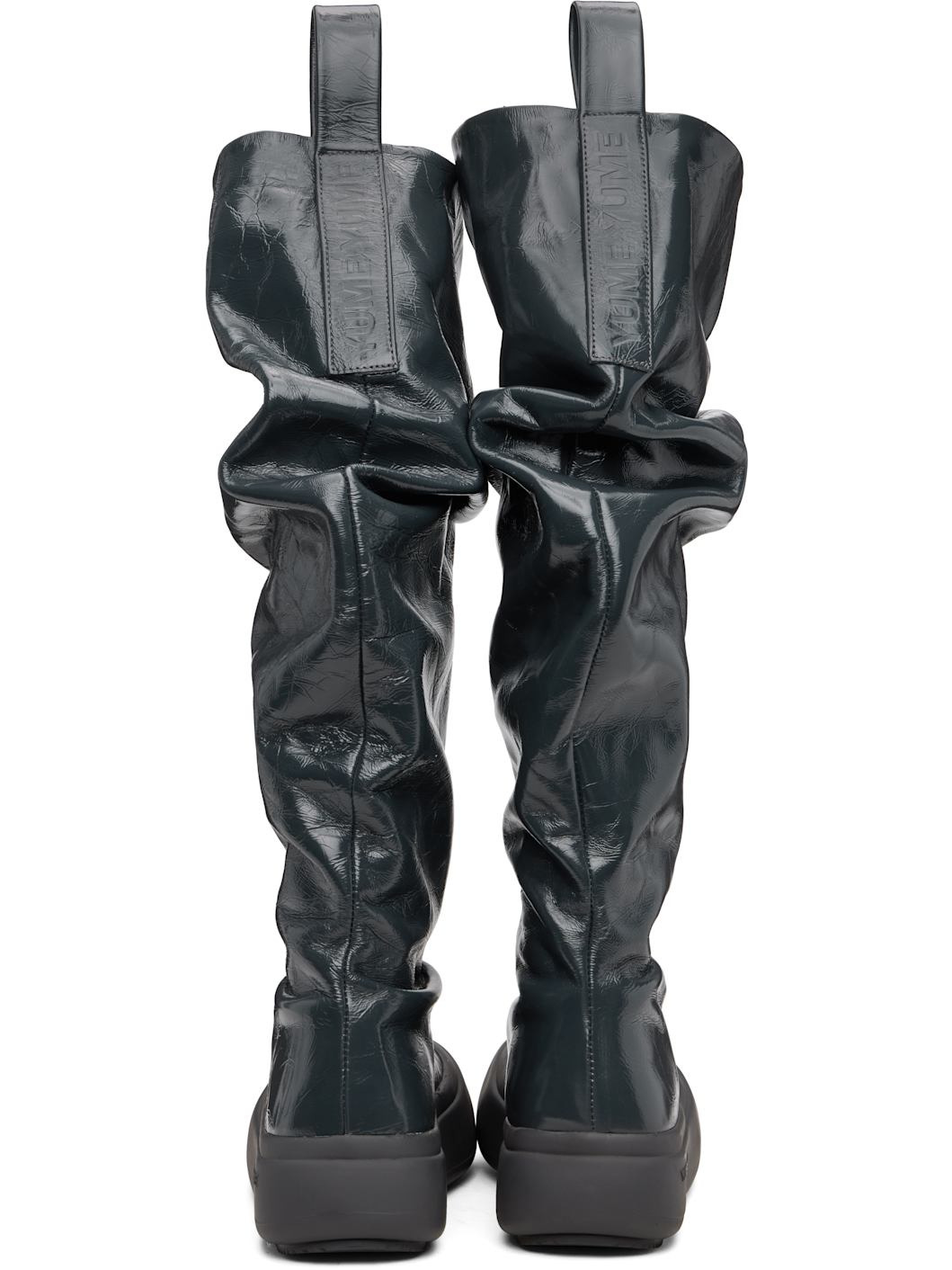Gray Fisherman Tall Boots - 2