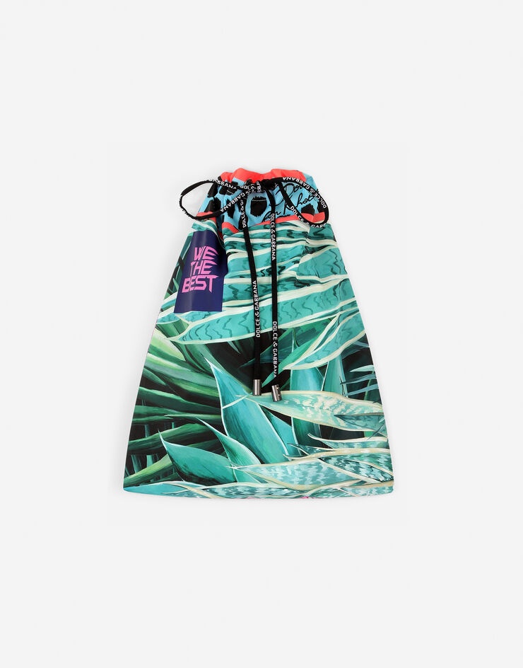 Mid-length swim trunks with jungle mix print - 9