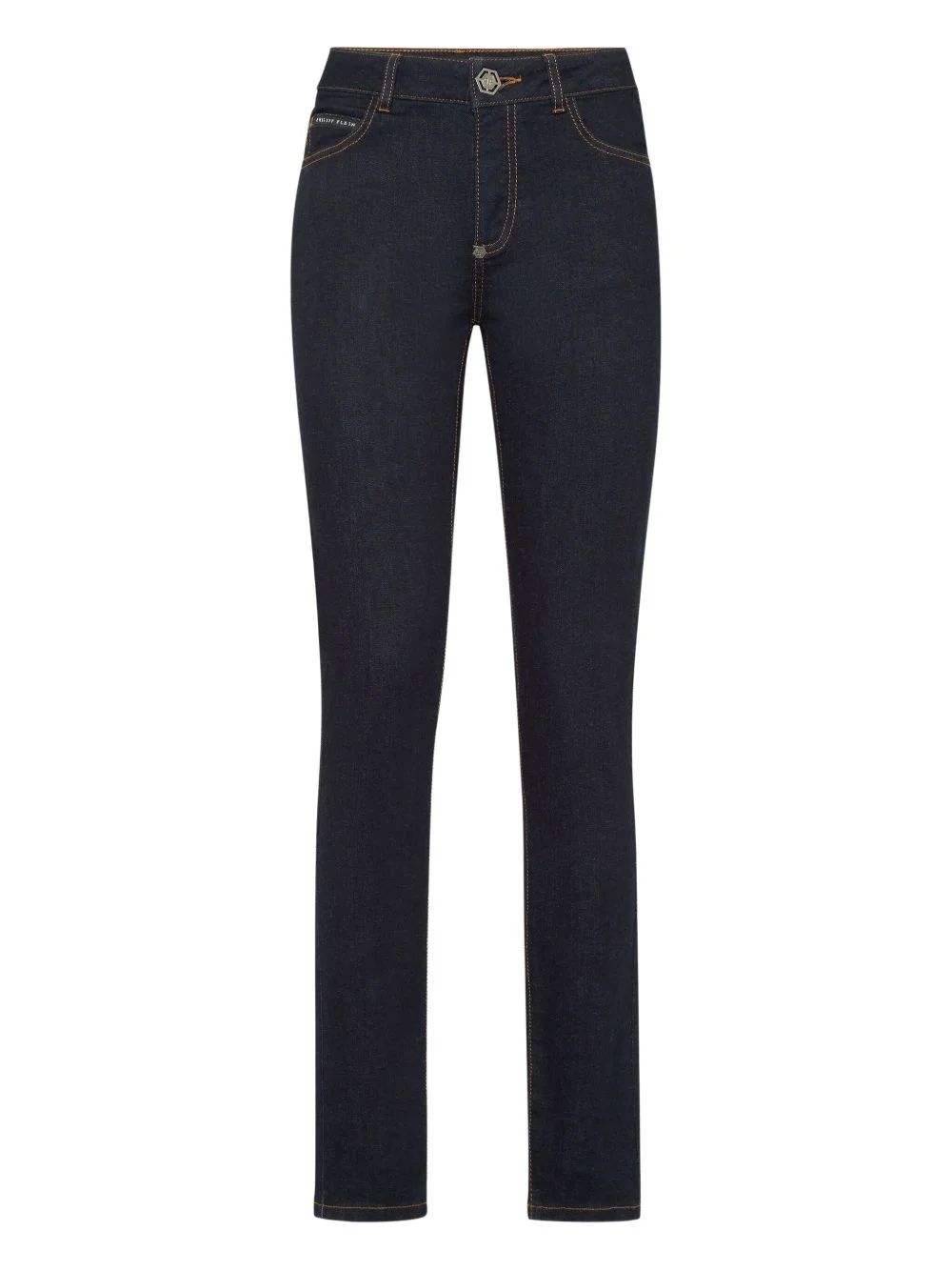 logo-plaque skinny jeans - 1