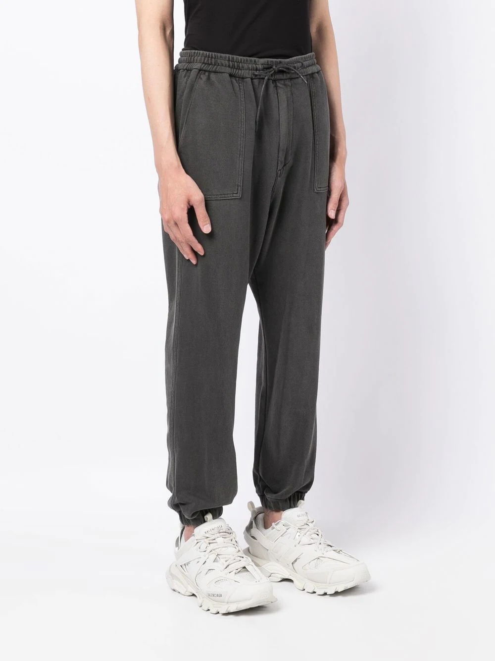 panelled cotton track pants - 3