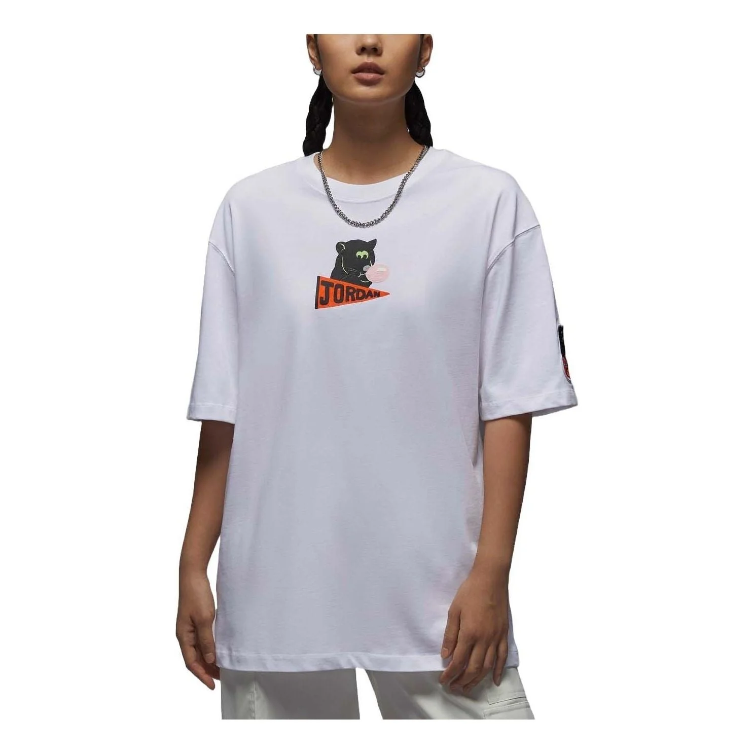 (WMNS) Air Jordan Essential Graphic T-shirt Asia Sizing 'White' HM4894-100 - 1