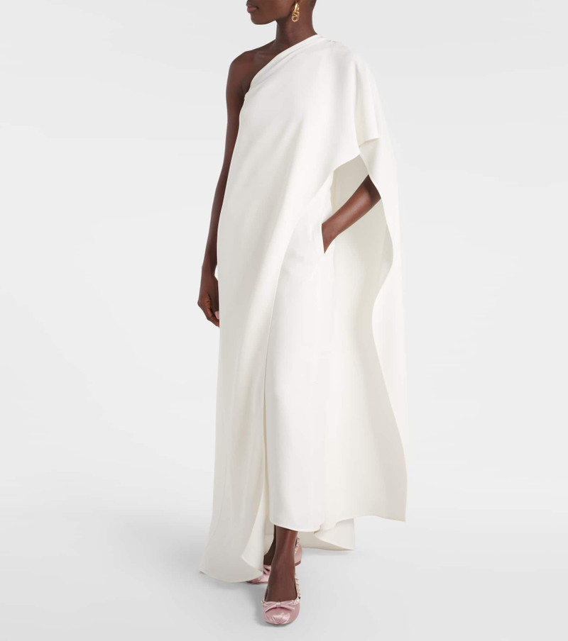 Valentino Rockstud leather-trimmed satin ballet flats outlook