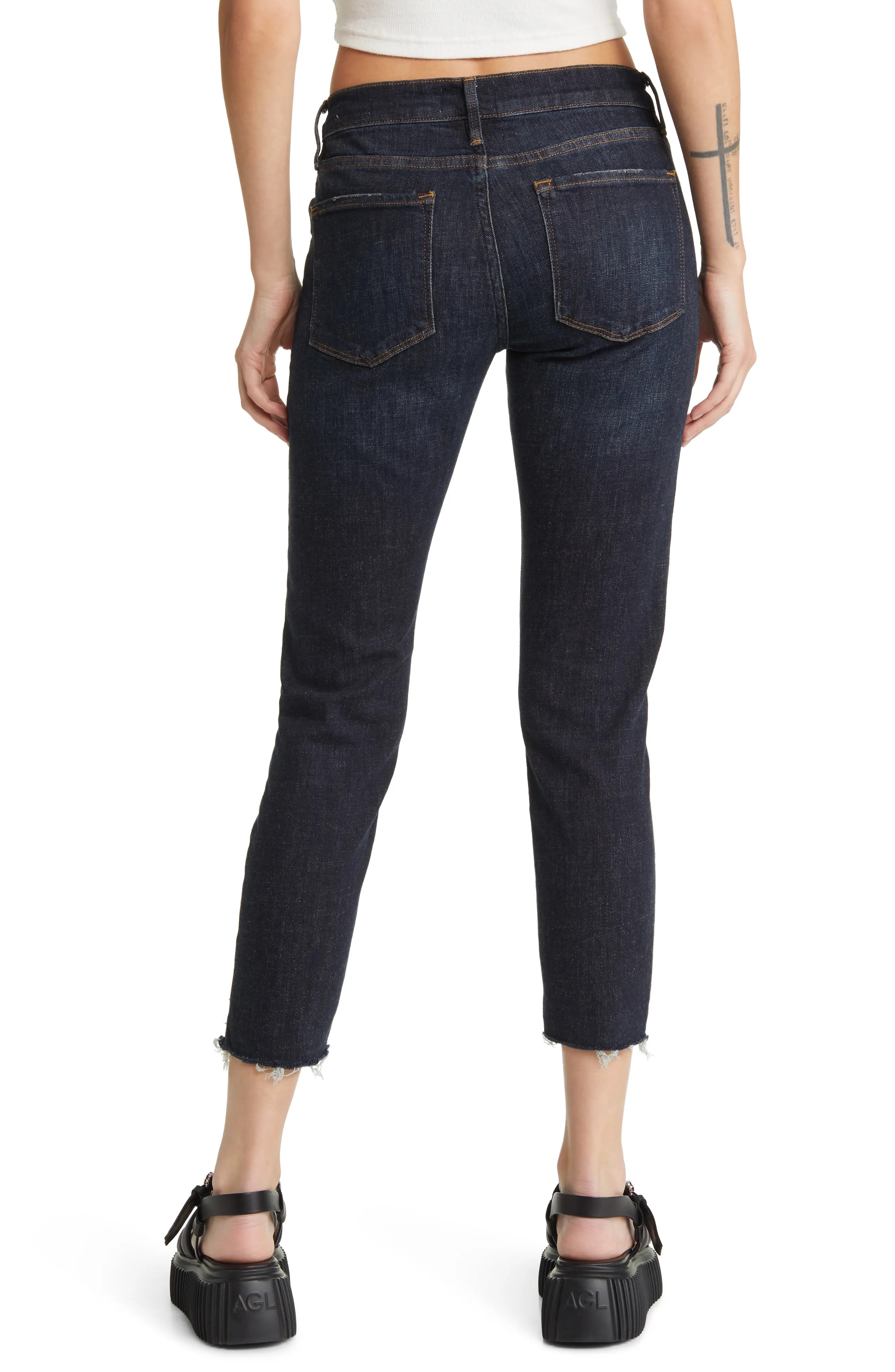 Le Garcon Chewed Hem Crop Boyfriend Jeans - 2