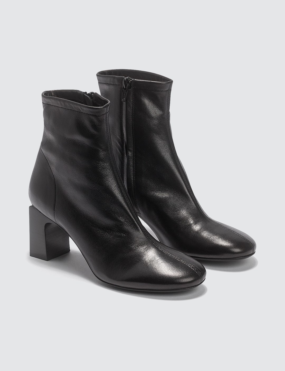 VASI LEATHER BLACK BOOTS - 10