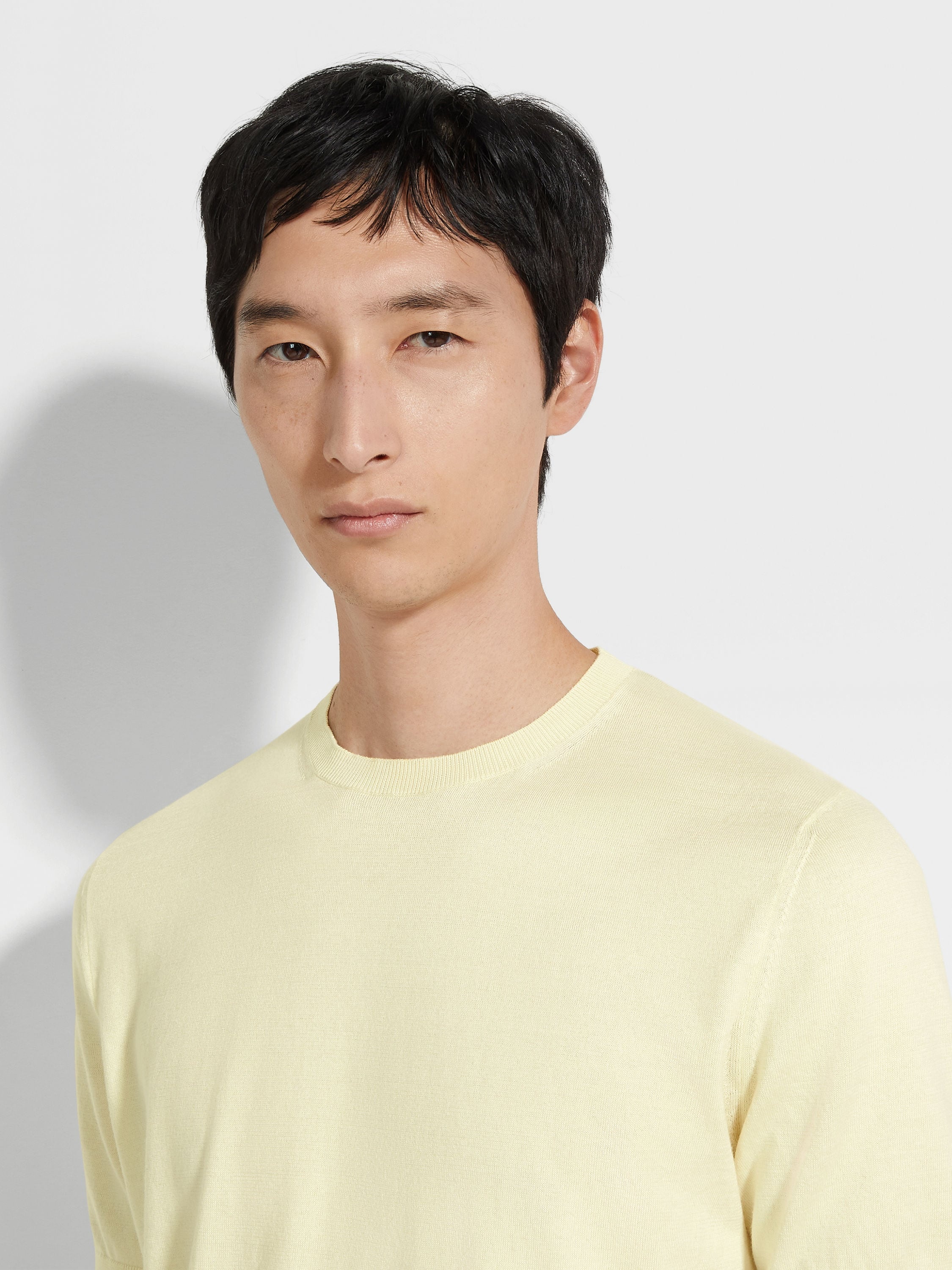 LIGHT YELLOW PREMIUM COTTON T-SHIRT - 2