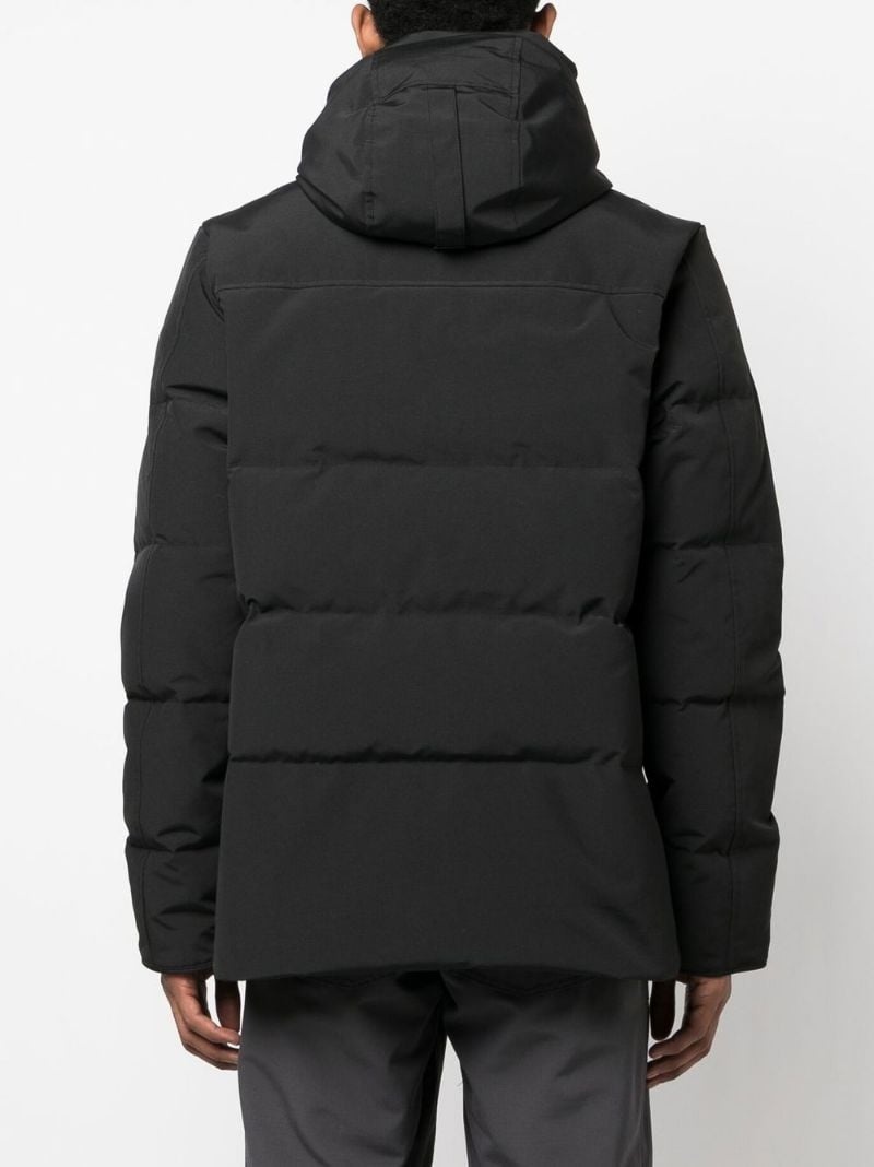 logo-patch down puffer jacket - 4