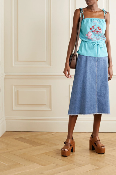 GUCCI + Disney printed cotton-jersey camisole outlook