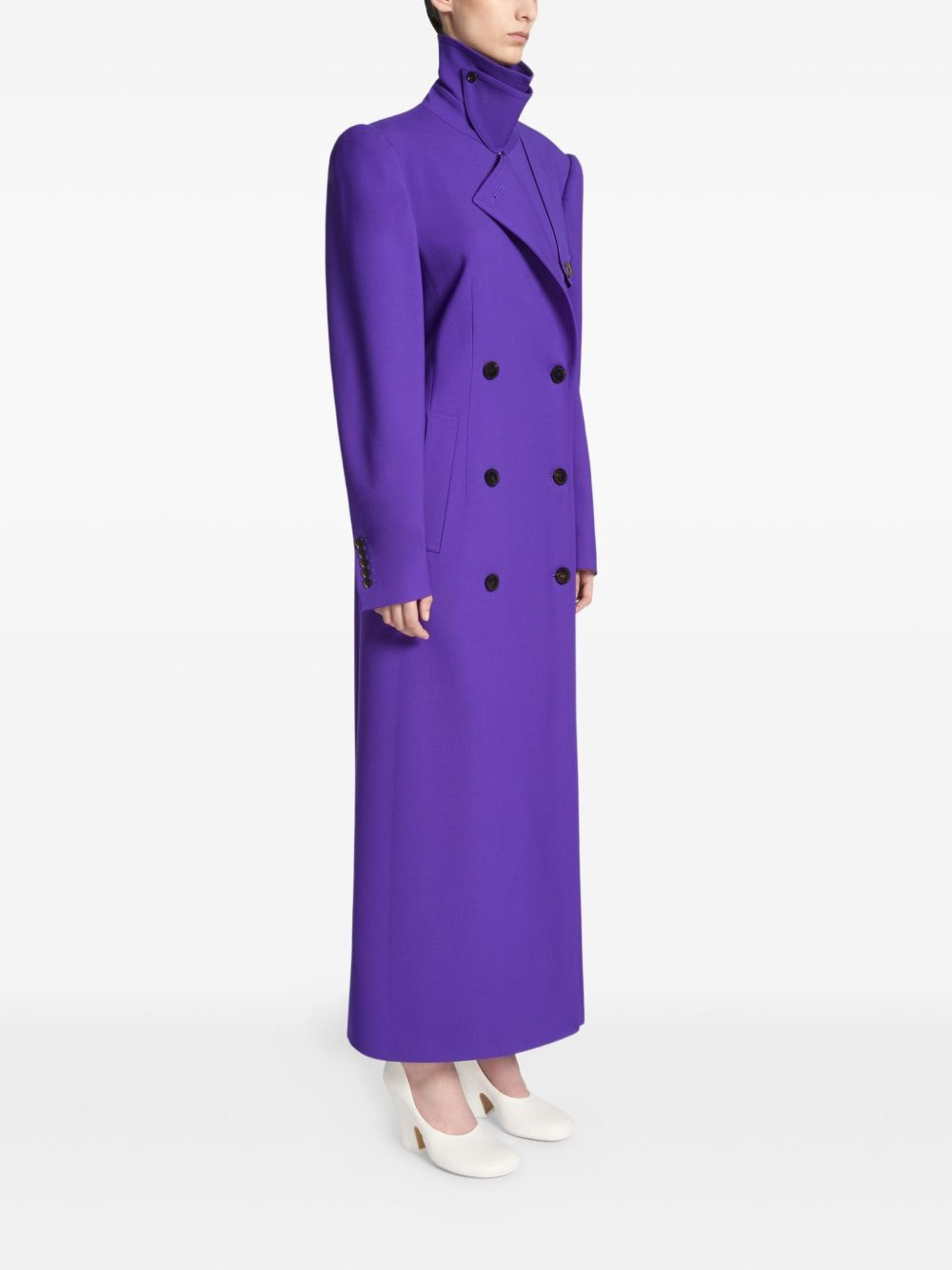 double-breasted belted coat - 3