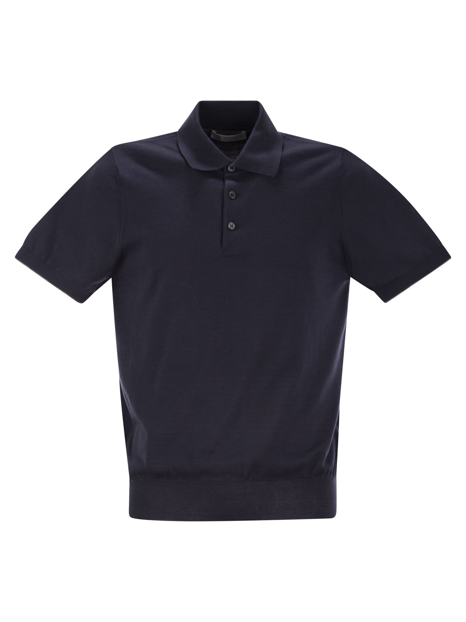 Brunello Cucinelli Men Lightweight Cotton Knit Polo Shirt - 1