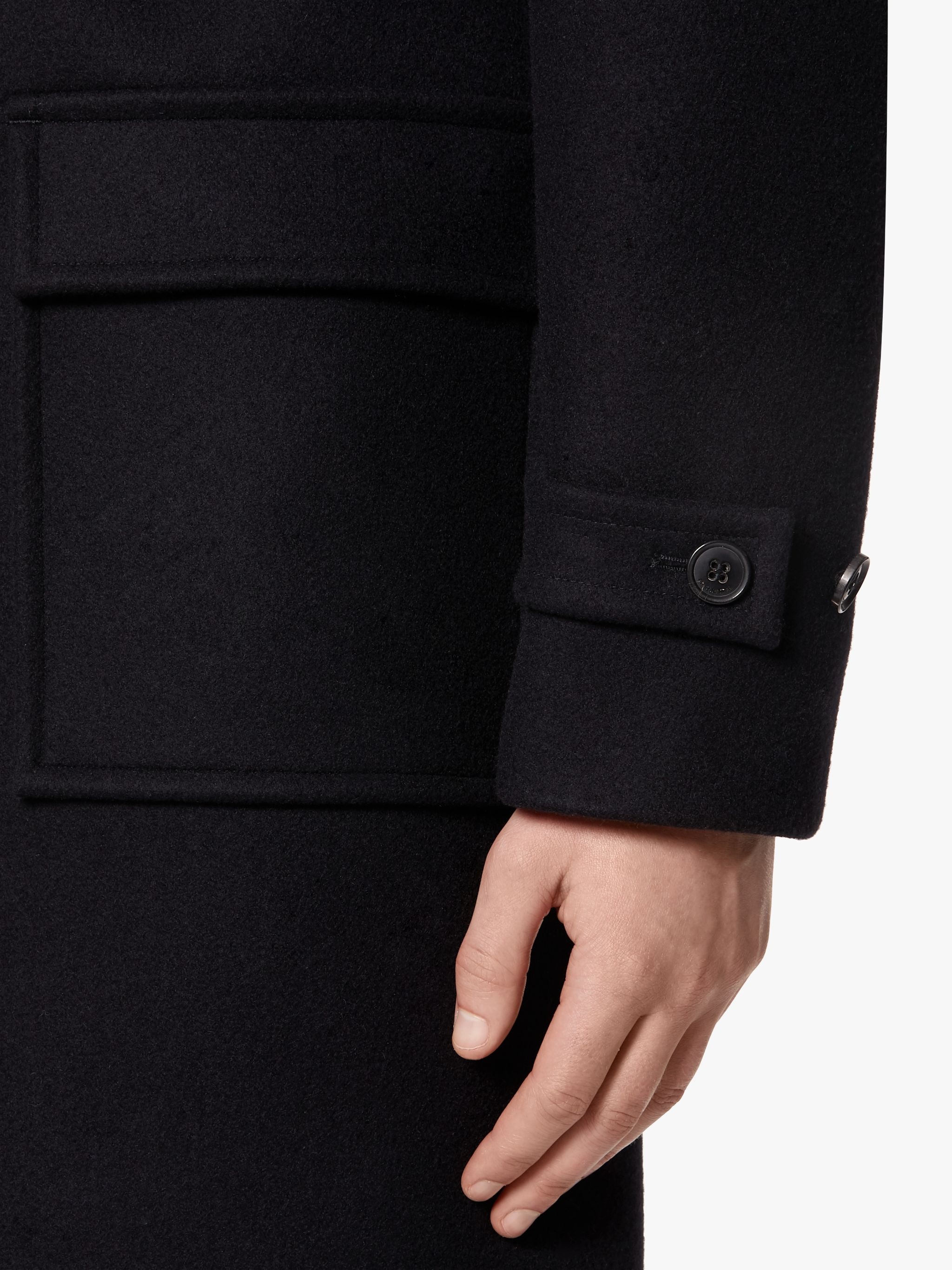 WEIR DARK NAVY WOOL DUFFLE COAT | GM-013S - 6
