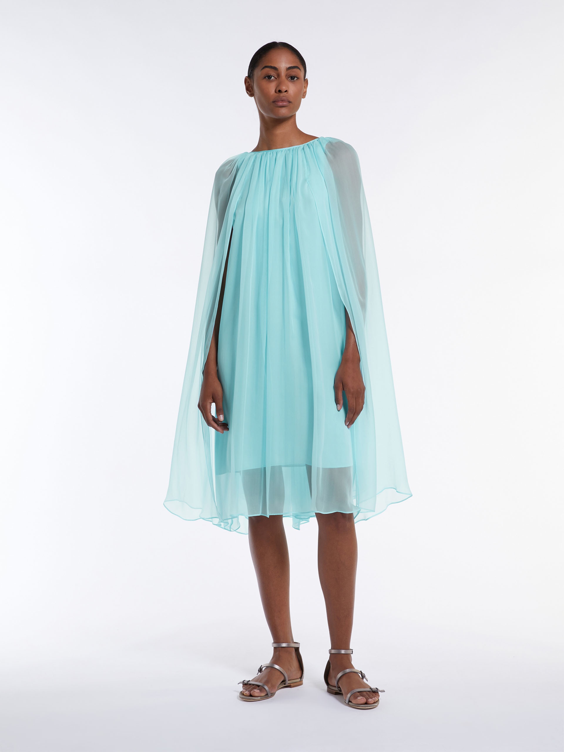 FOOTING Silk chiffon flared dress - 2