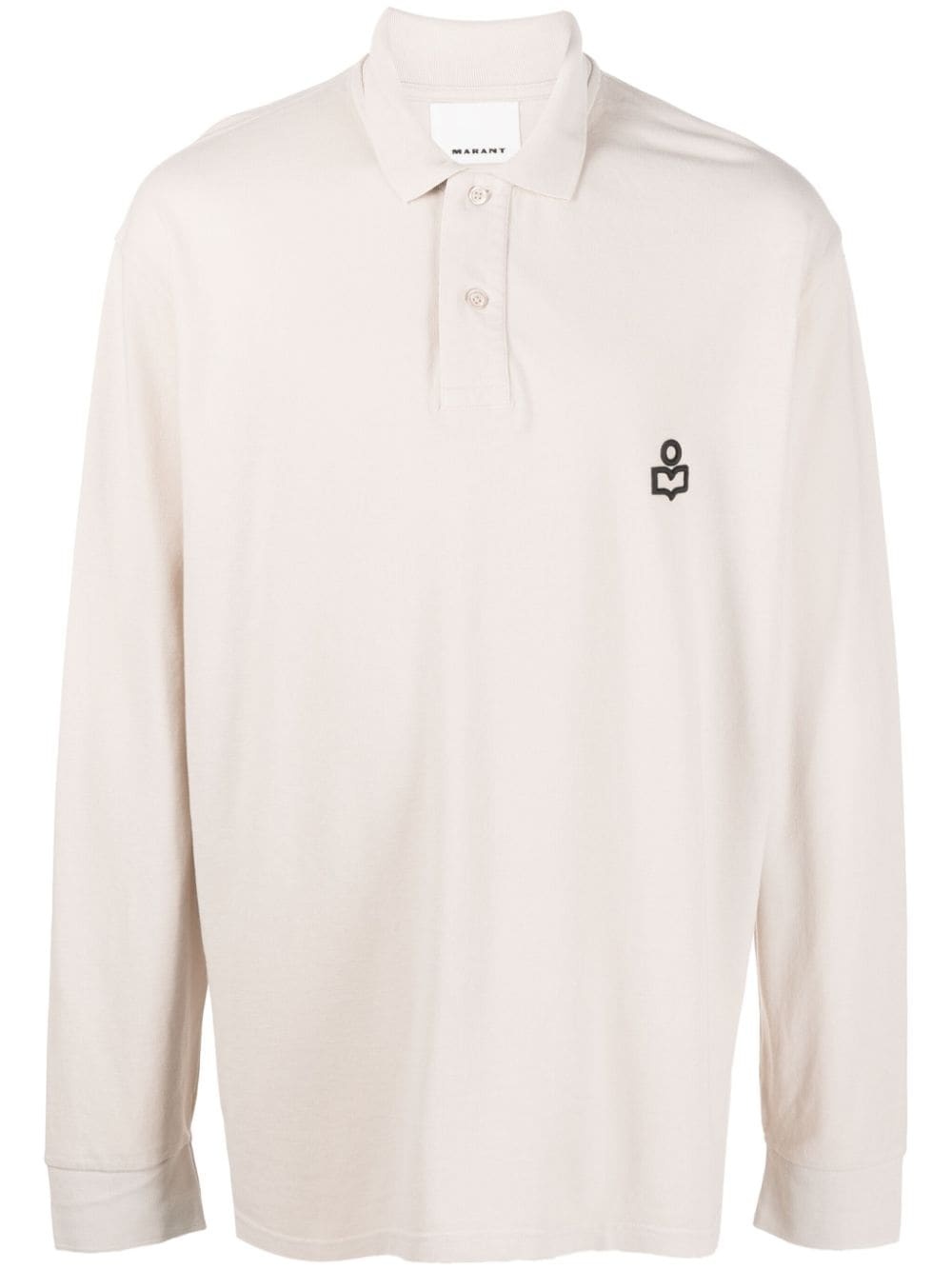 logo-patch cotton polo shirt - 1