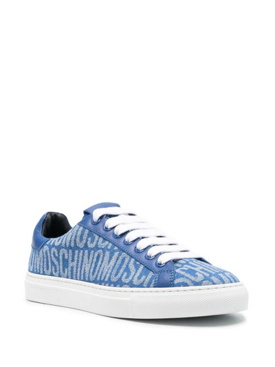 Moschino logo-pattern low-top sneakers outlook