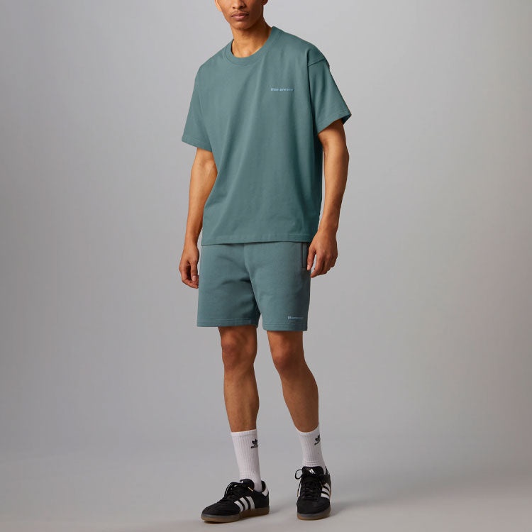 adidas x Pharrell Humanrace Small Logo Shorts 'Grey Blue' HJ7068 - 4