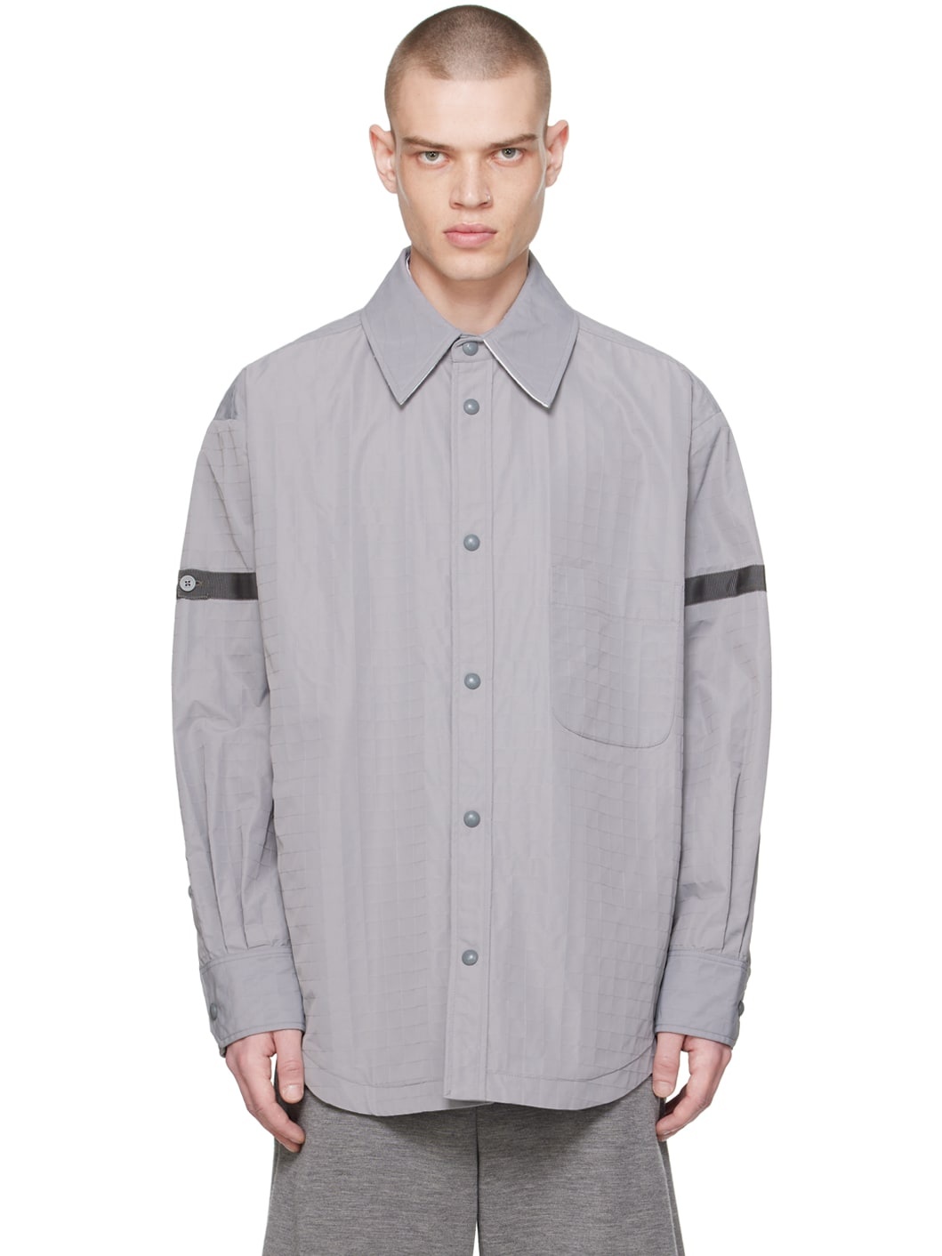 Gray Patch Pocket Jacket - 1