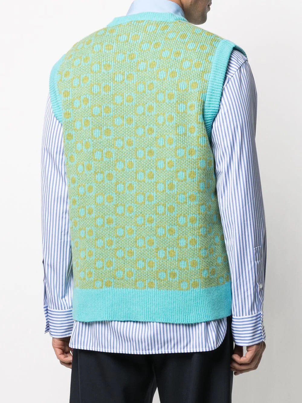 geometric knitted vest - 4