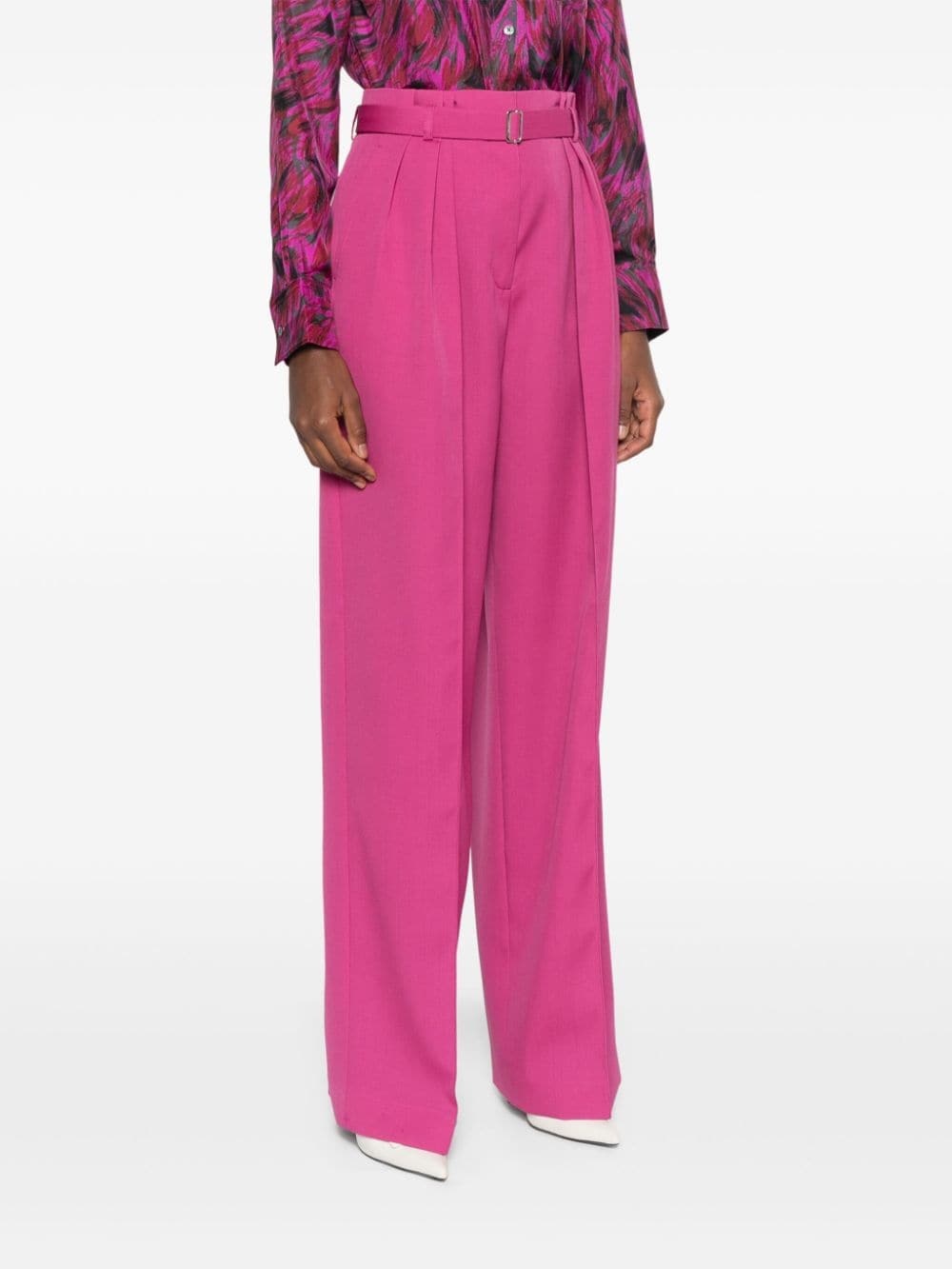 pleat-detail trousers - 3