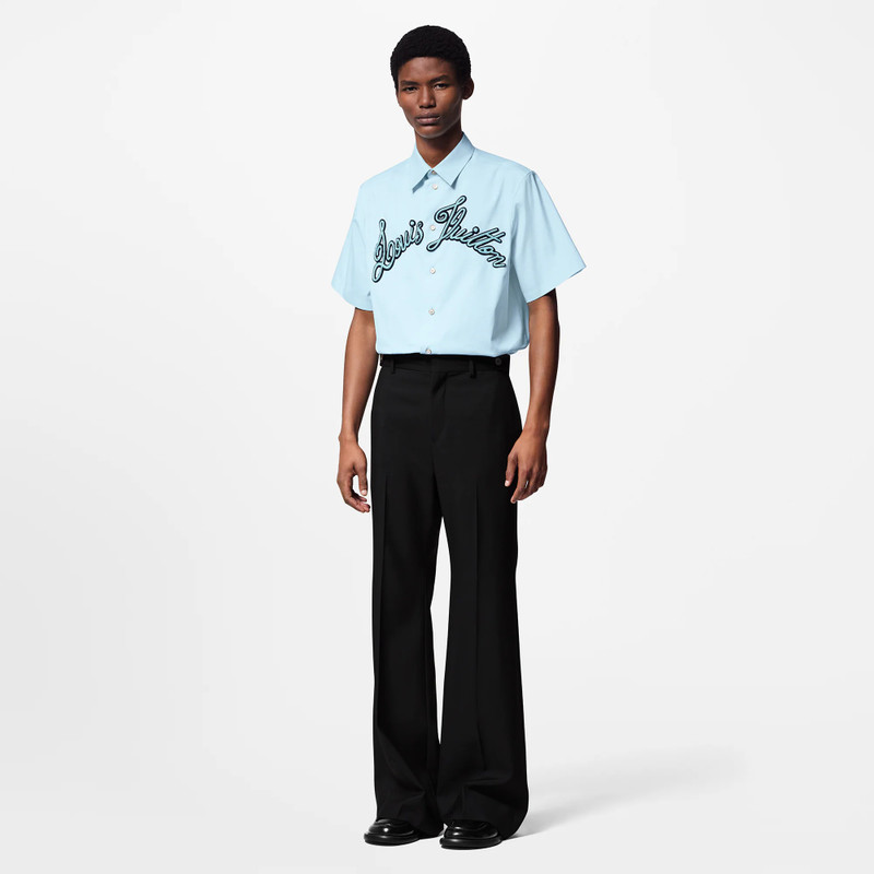 Louis Vuitton Embroidered Short-Sleeved Cotton Shirt outlook