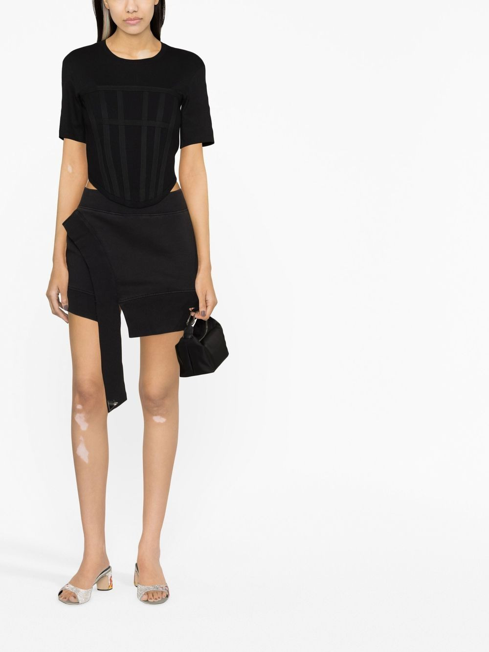 asymmetric hem pencil skirt - 2