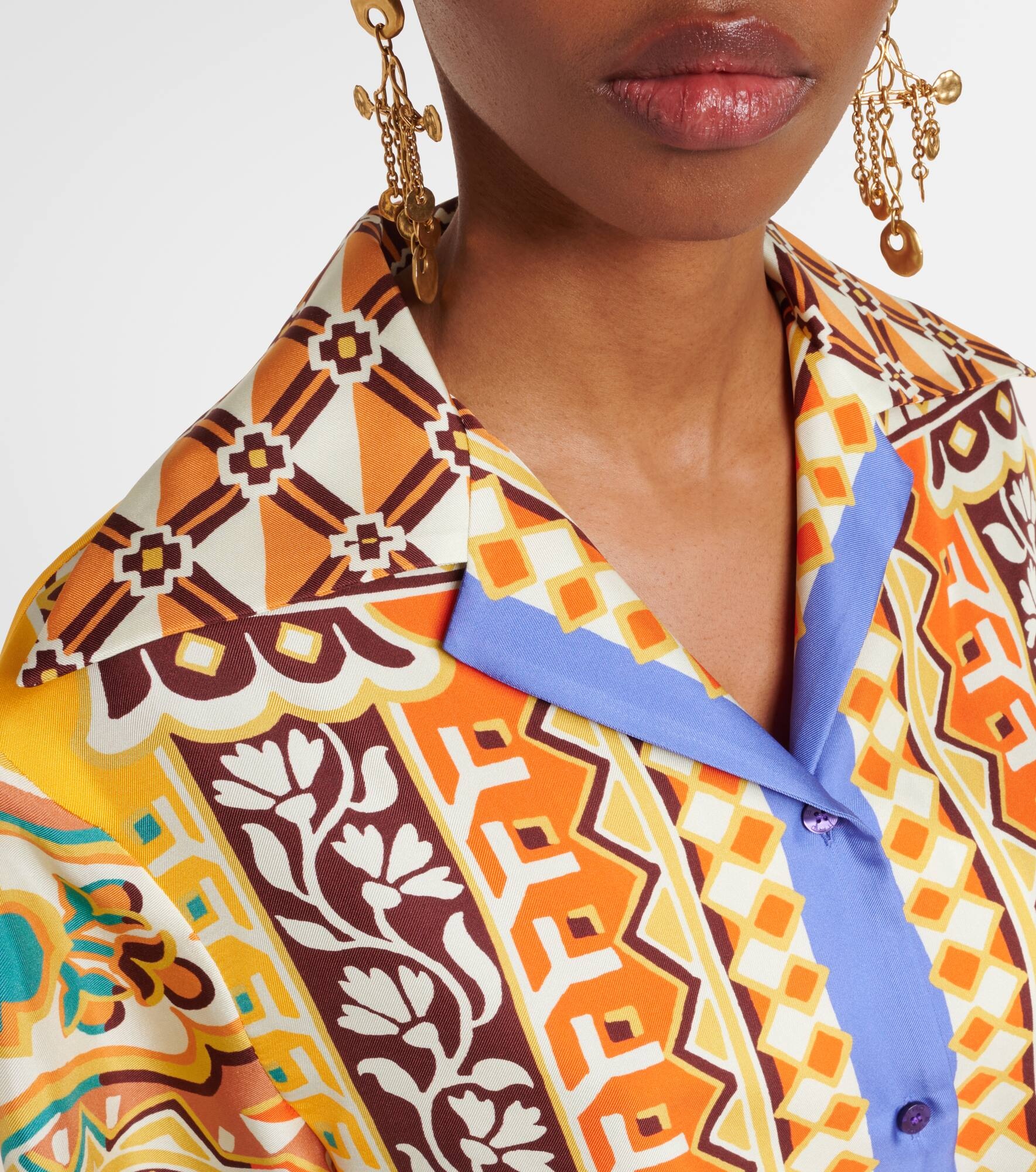 Printed silk shirt - 4