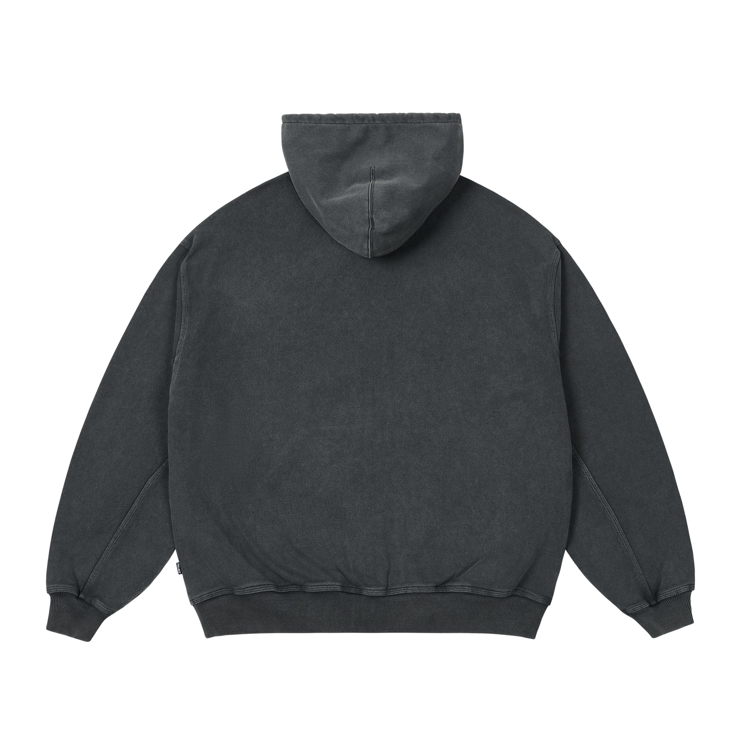 TRIPLE STITCH ZIP HOOD PIGMENT BLACK - 2
