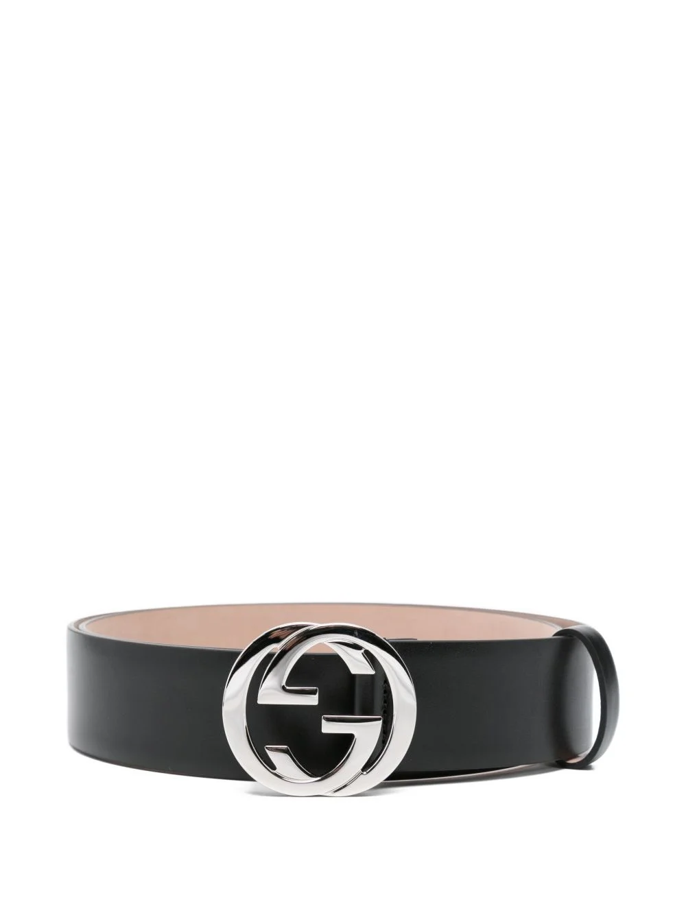 Gucci Men Gg Interlocking Leather Belt - 1