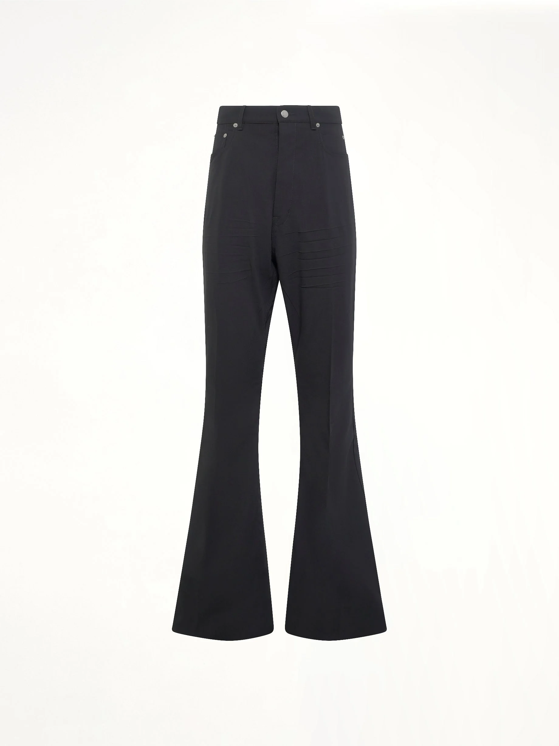 Wool Bolan Bootcut in Black - 1