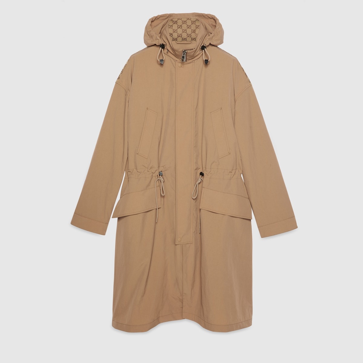 Ripstop nylon jacket with GG - 7