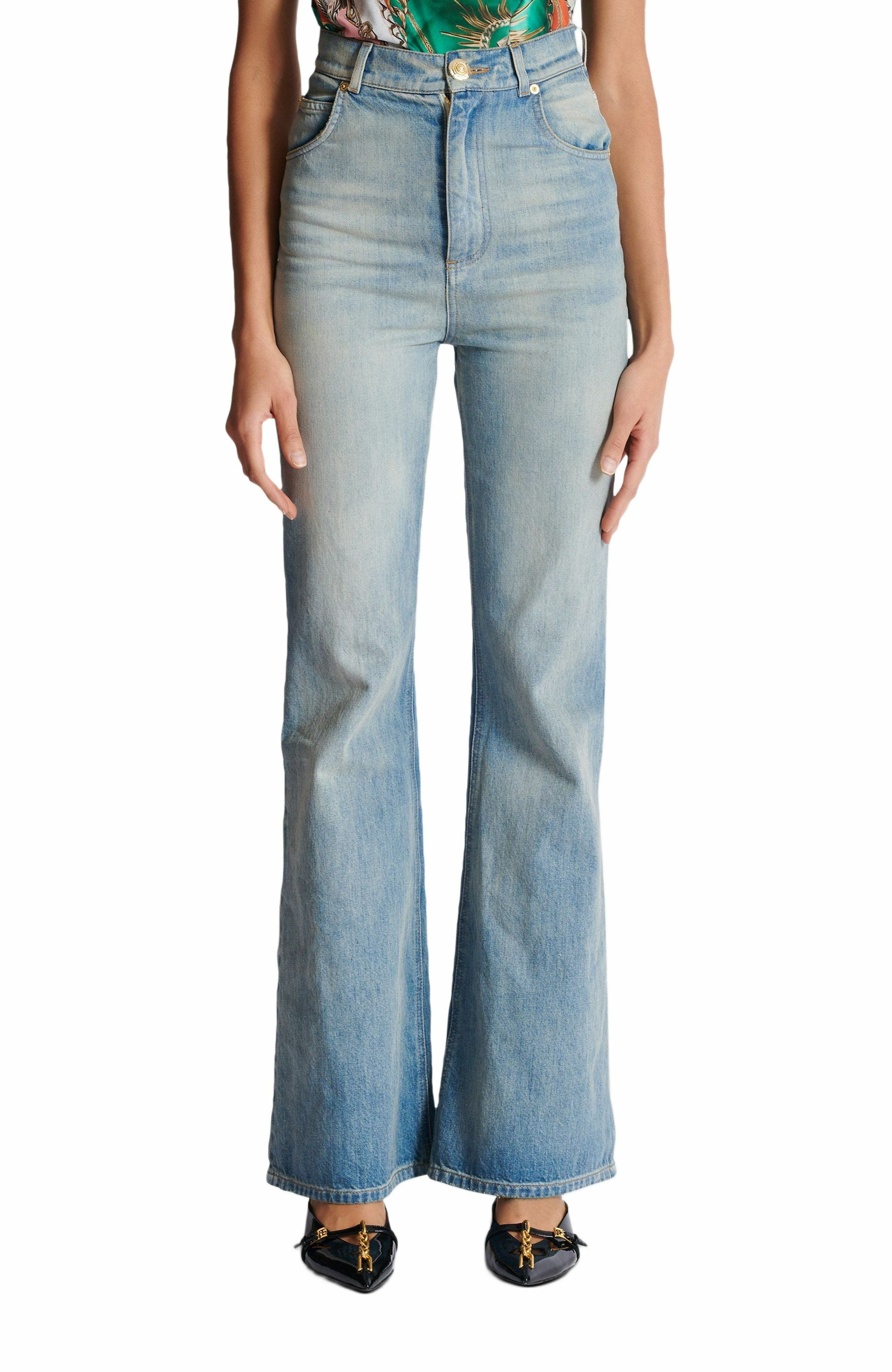 Balmain Flared-fit denim jeans in Blue at Nordstrom - 8