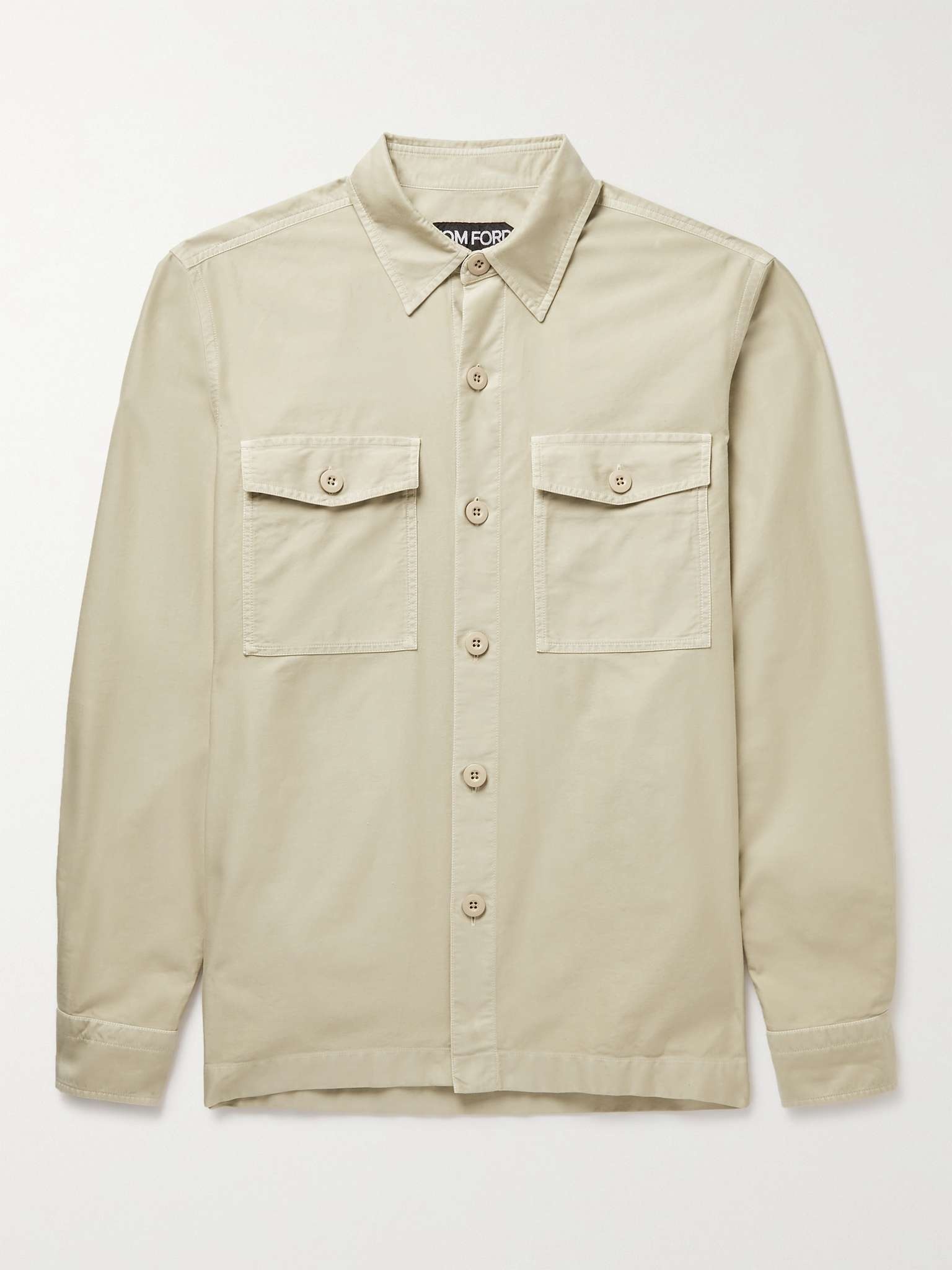 Garment-Dyed Cotton-Twill Shirt Jacket - 1