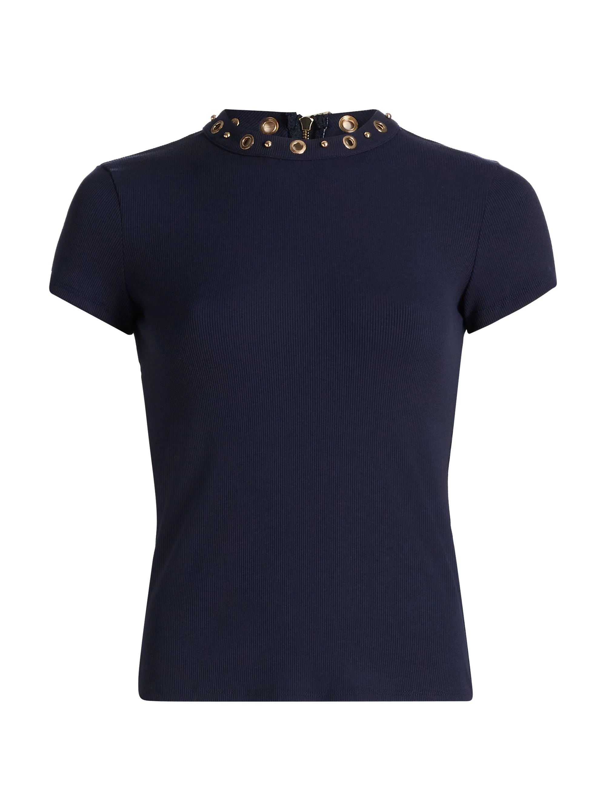 Women's Tate Grommet Rib-Knit Top - French Navy - 1