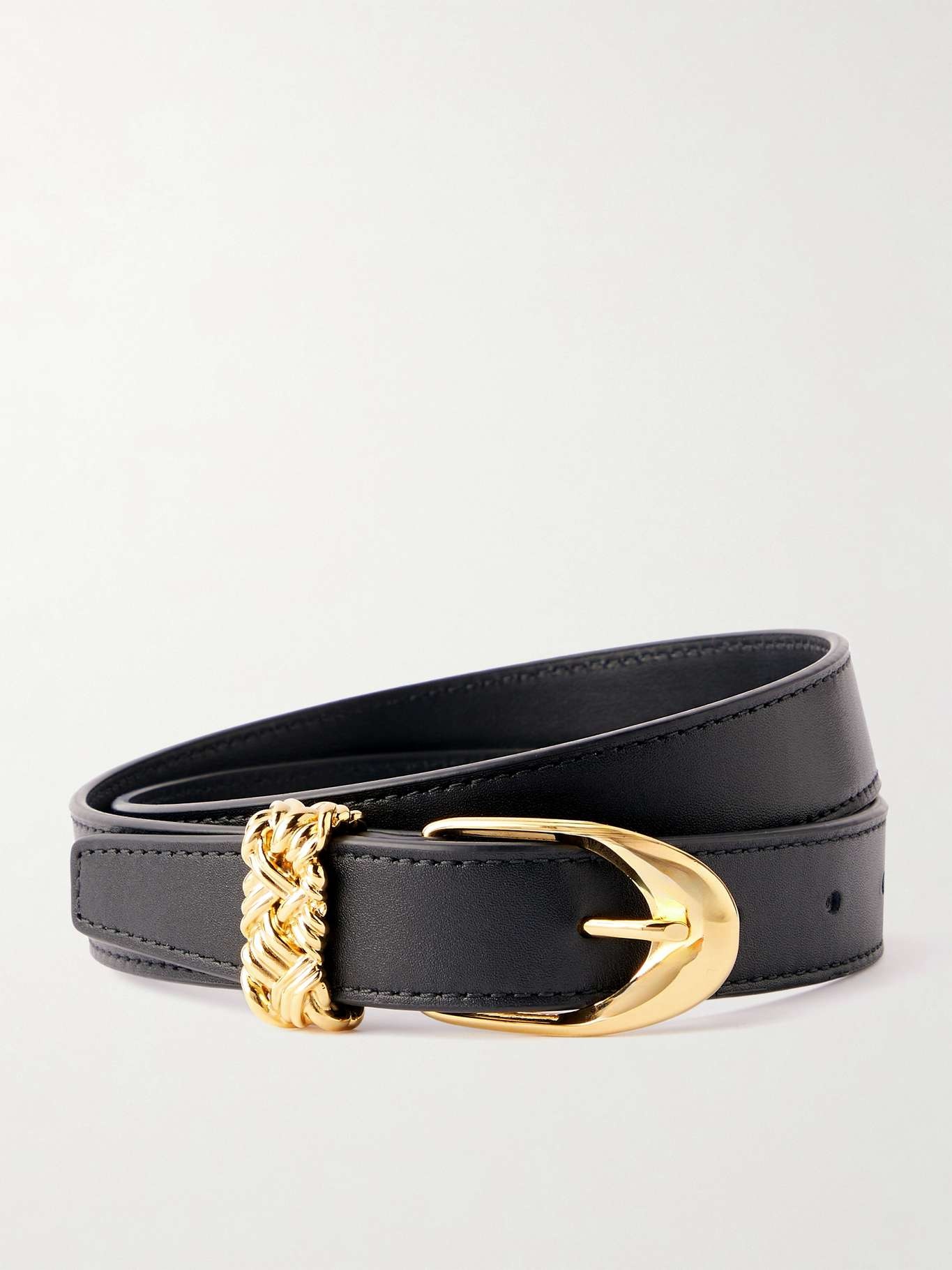 Bottega Veneta Leather belt Black | netaporter | REVERSIBLE