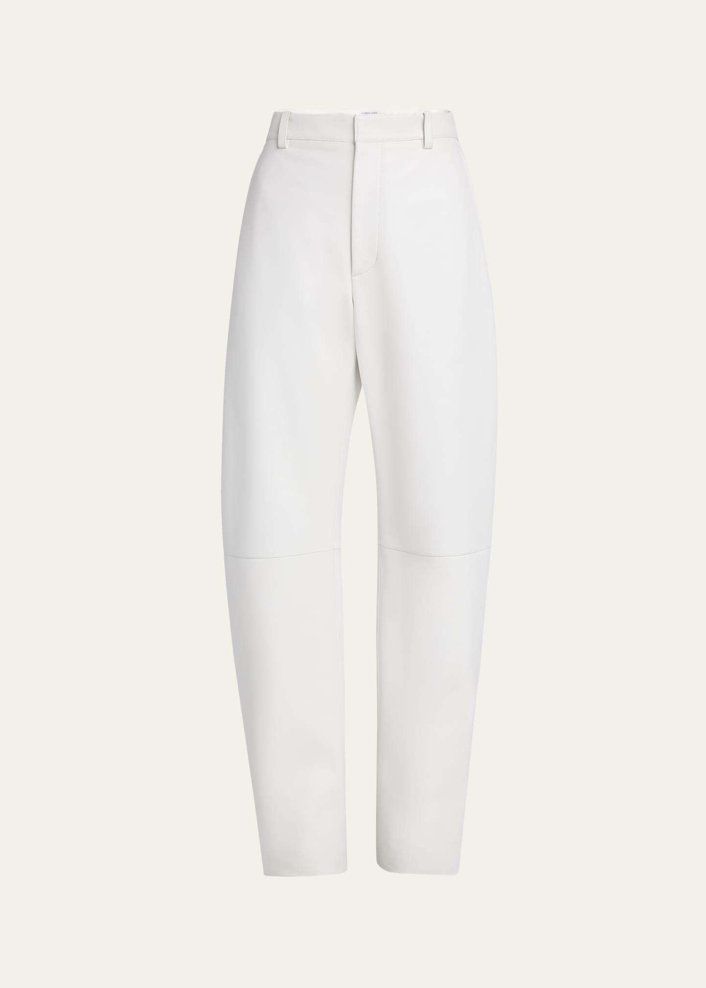 Napa Leather Rounded Leg Trousers - 1