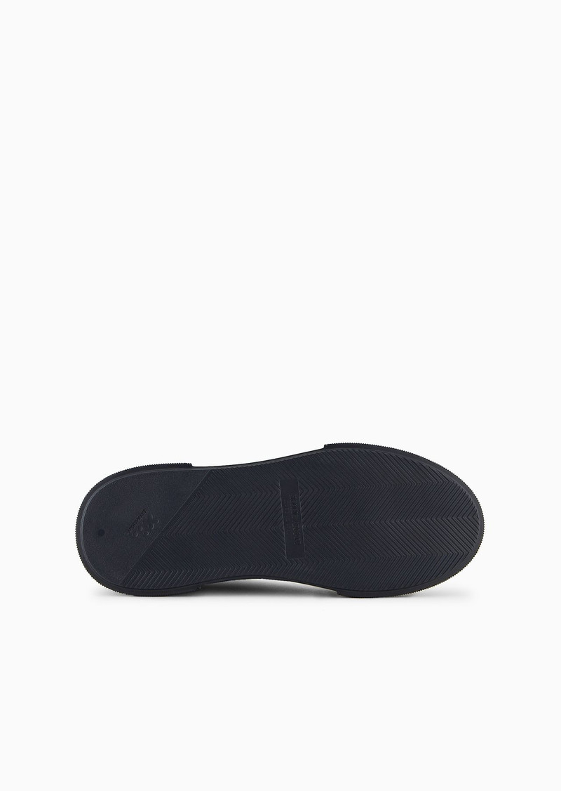 Leather sneakers with all-over logo 6