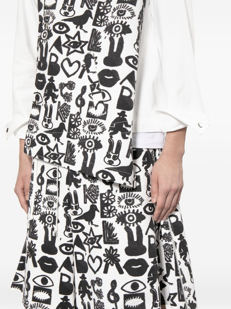 graphic-print zip shorts 6