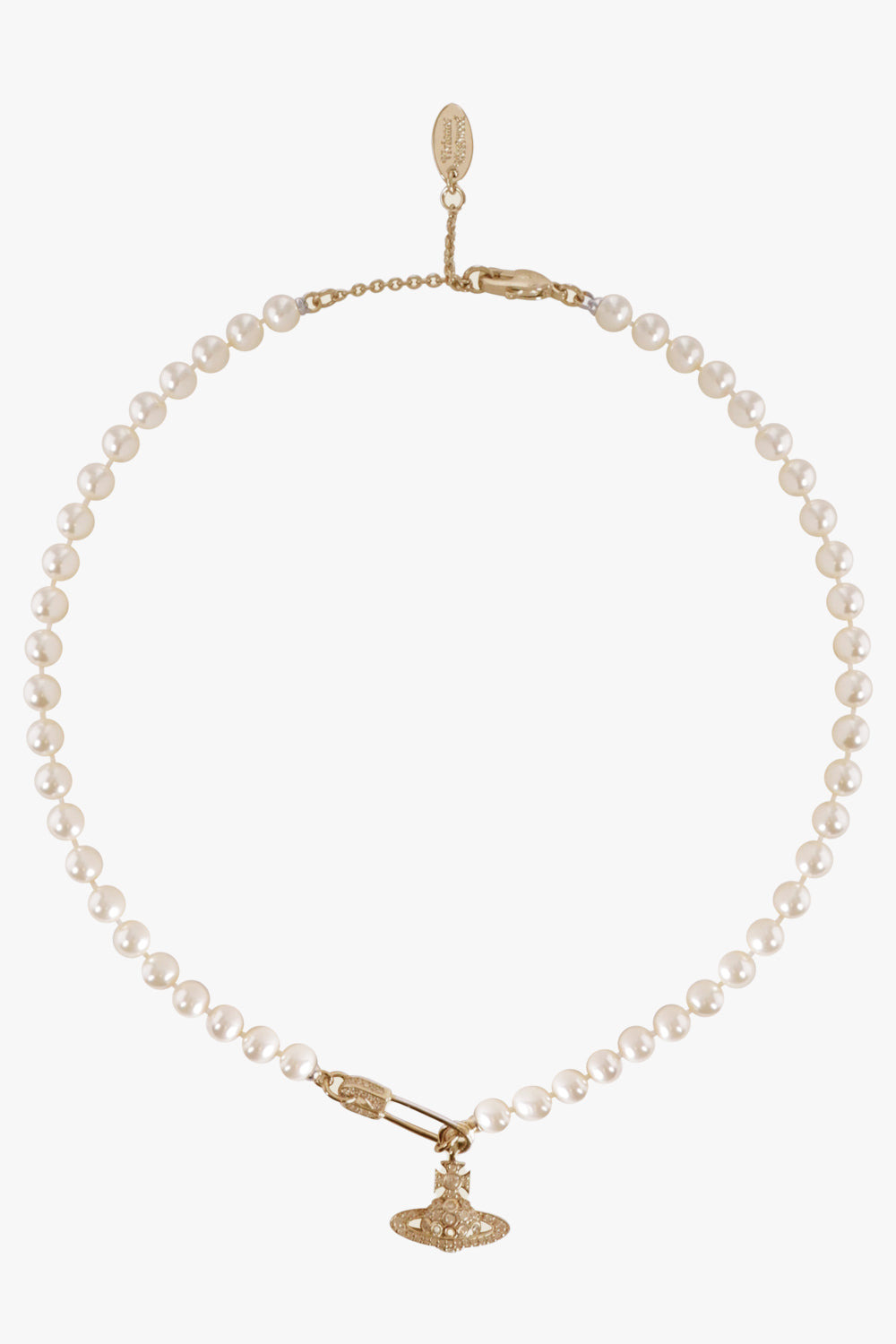 LUCRECE PEARL NECKLACE | CREAM ROSE PEARL/GOLD - 1