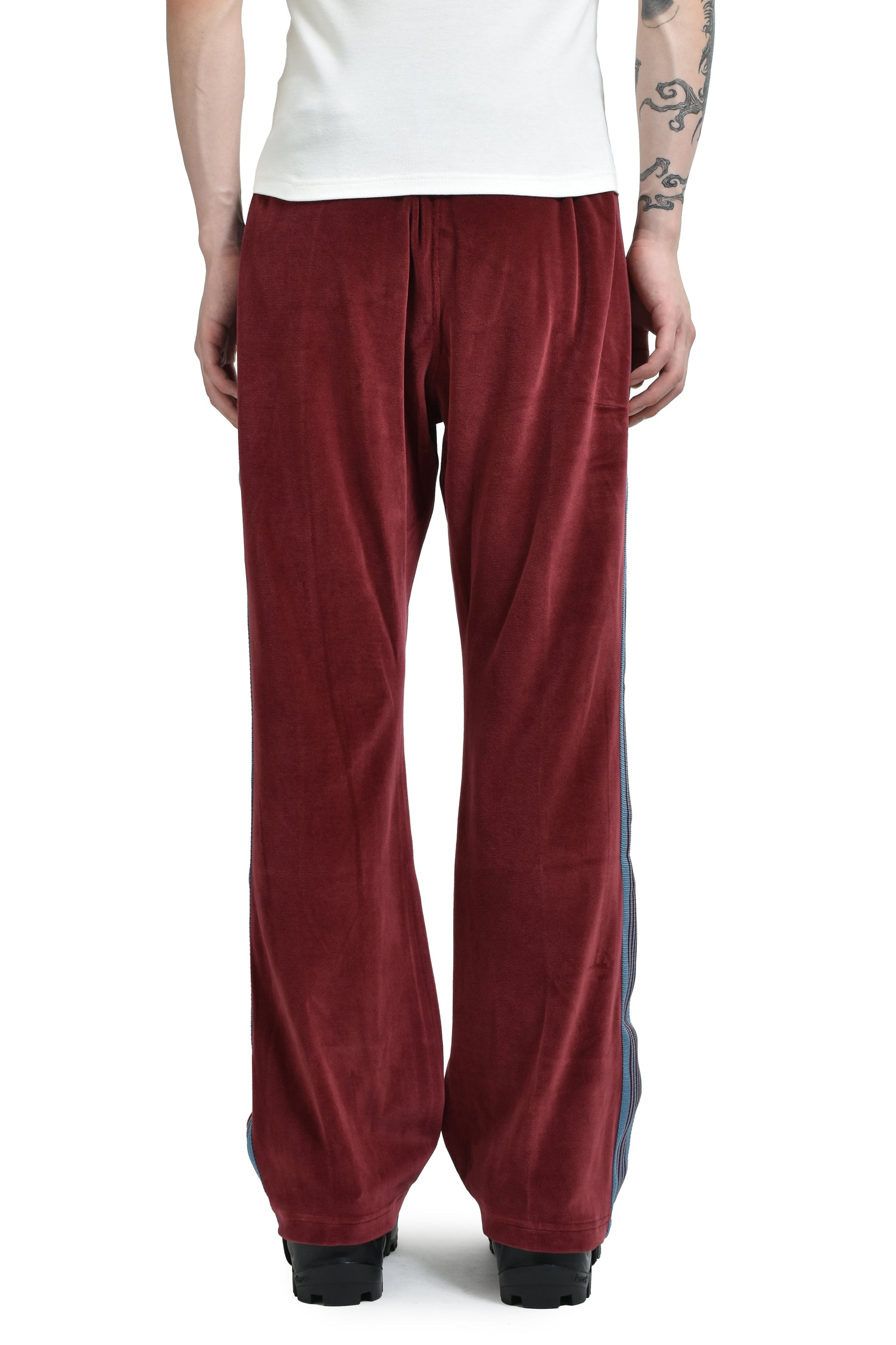 BOOT-CUT TRACK PANT - C/PE VELOUR / BUR - 2