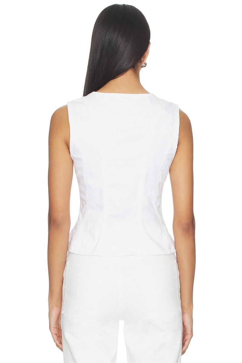 GOOD AMERICAN Button Front Peplum Top outlook