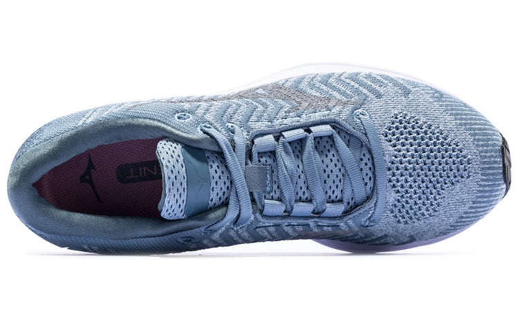 (WMNS) Mizuno Wave Rider Waveknit 3 'Grey Blue' J1GD192939 - 4