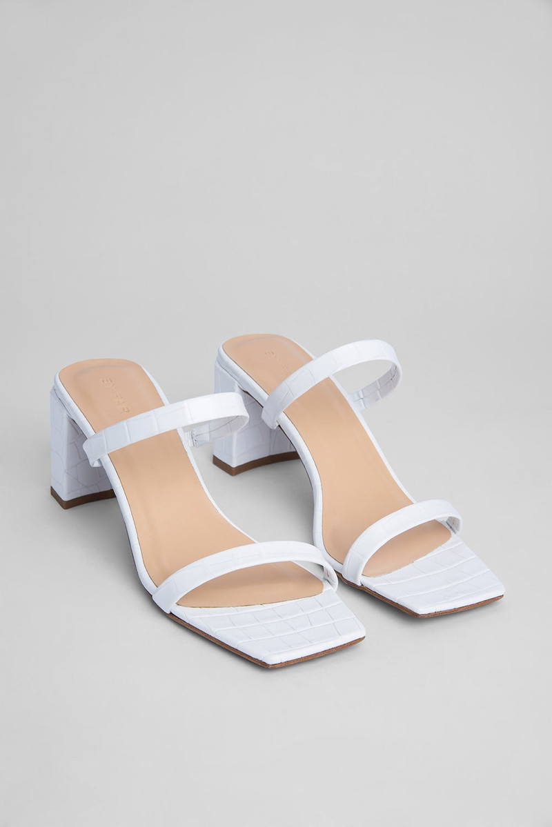 BY FAR Tanya White Croco Embossed Leather outlook