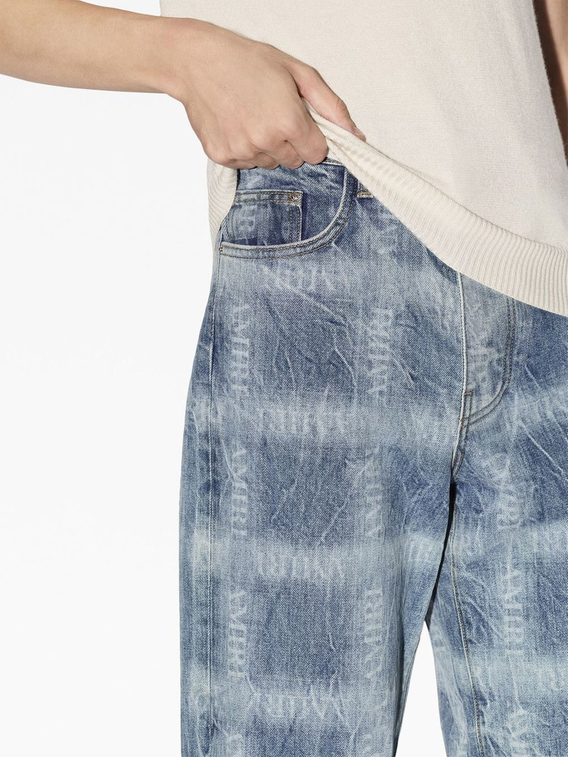 plaid-print wide jeans 5
