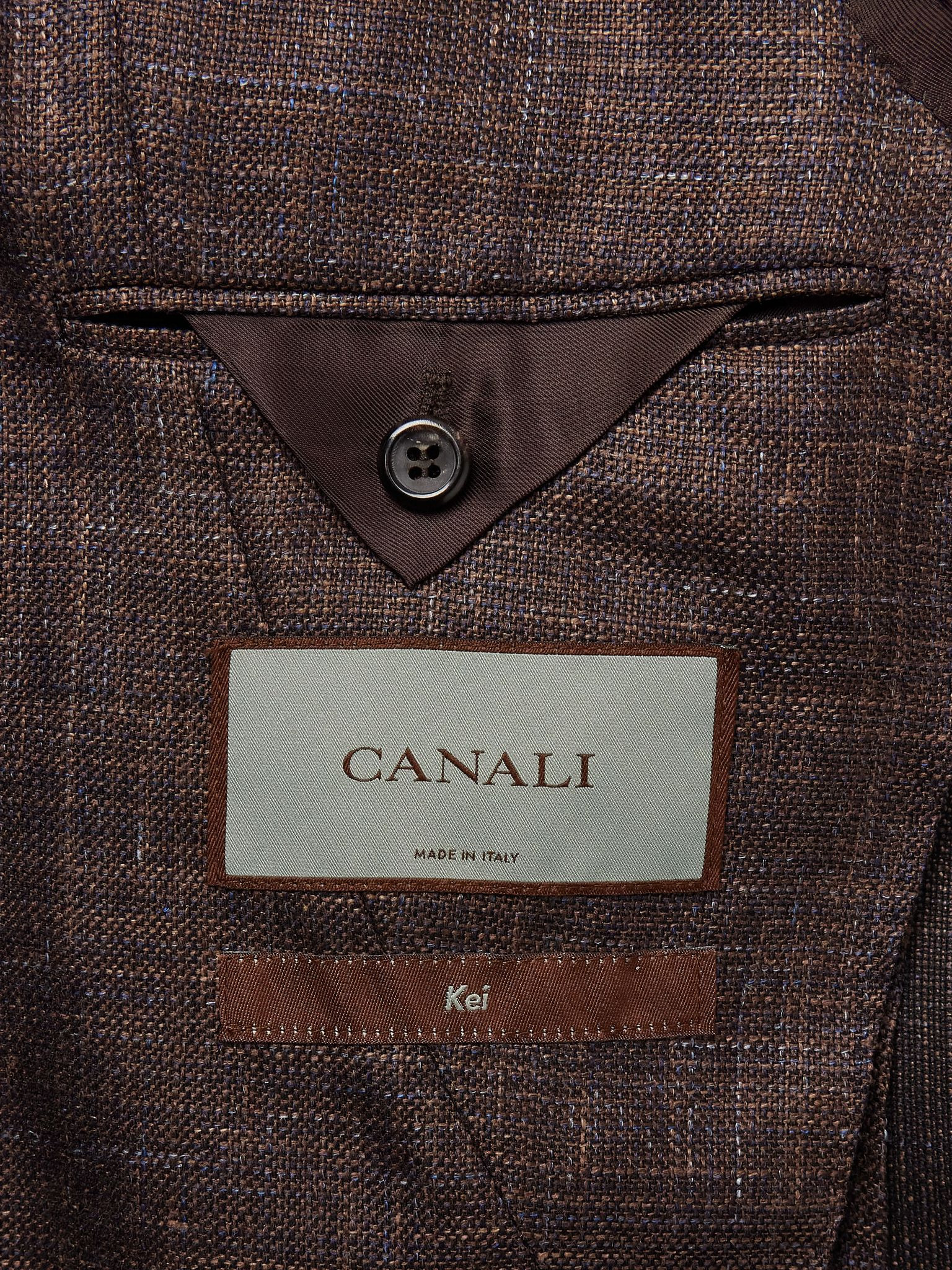 Kei Unstructured Wool, Silk and Linen-Blend Blazer Brown - 5