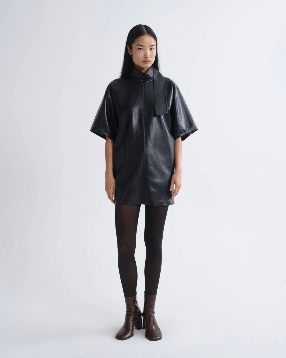KEMBRA DRESS (RECYCLED LEATHER) IN DETOX - 1