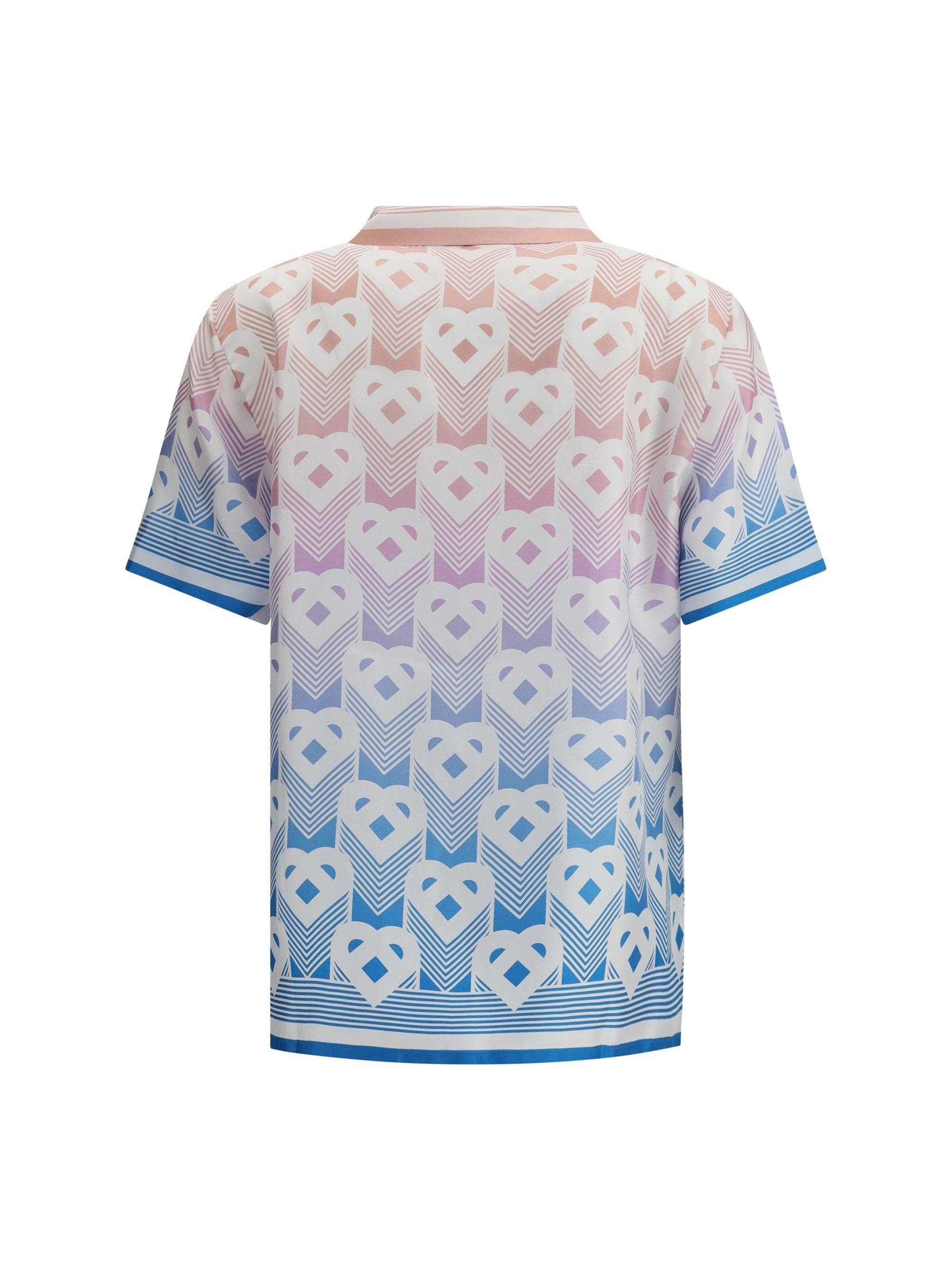 Casablanca Women Cuban Collar Short Sleeve Shirt - 2