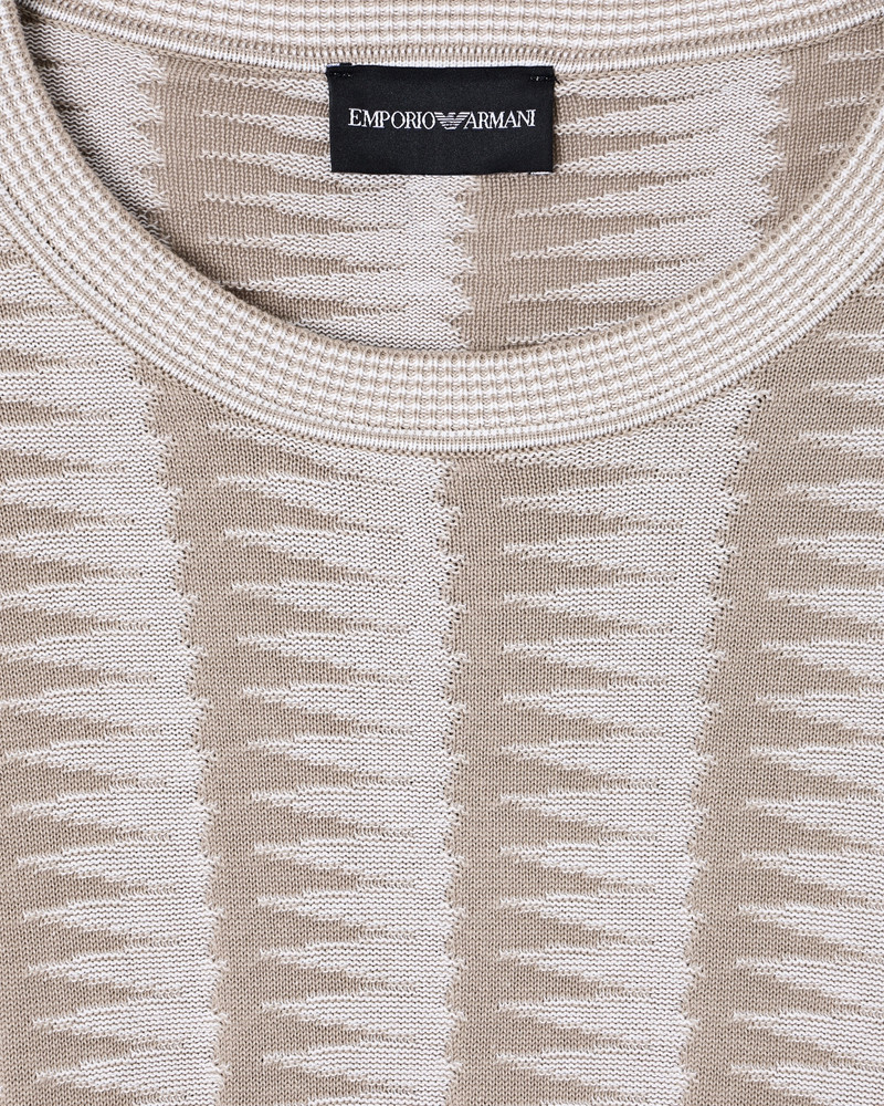 EMPORIO ARMANI CREWNECK SWEATER IN KNITTED COTTON outlook
