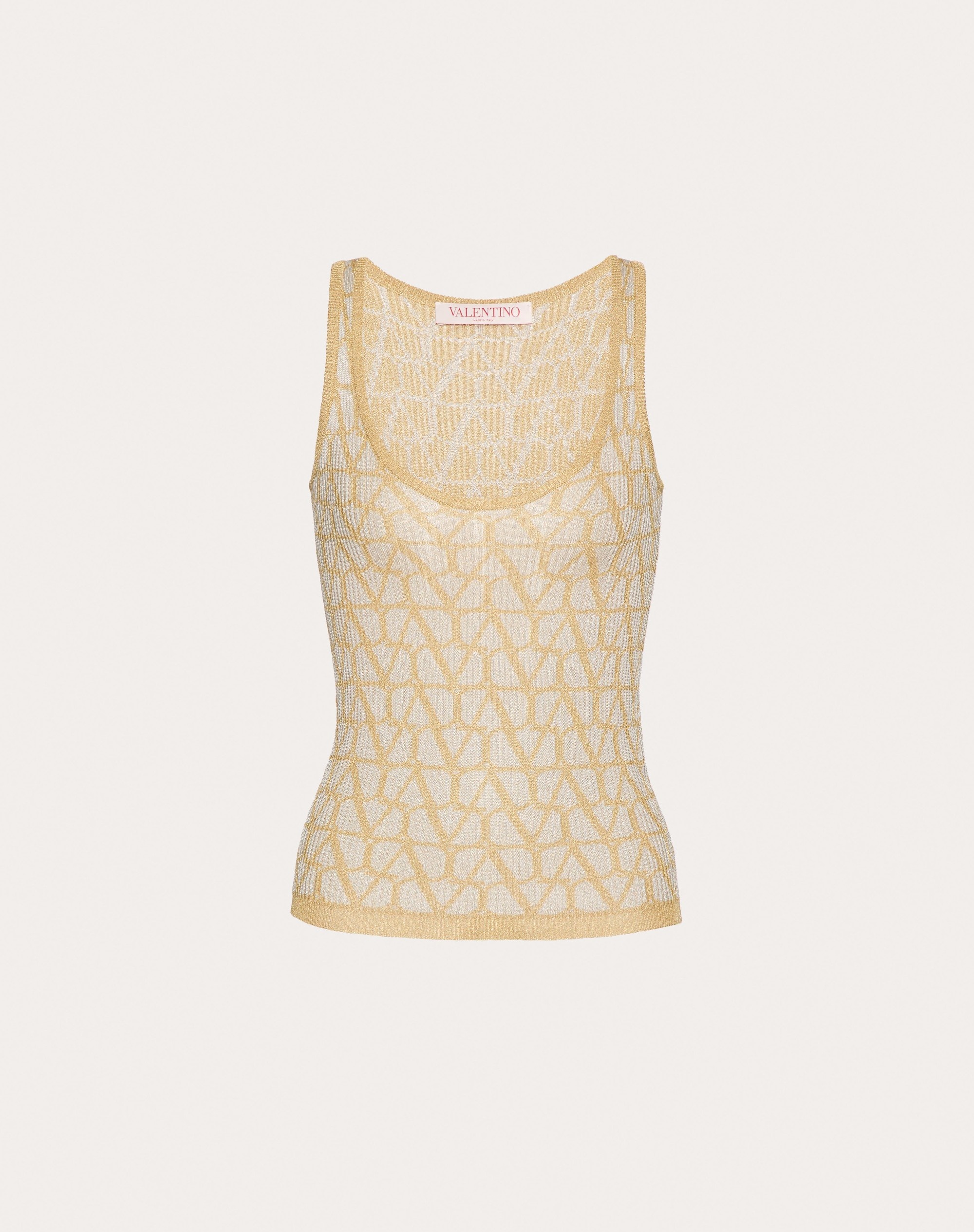 Tシャツ・カットソー VALENTINO LUREX AND JACQUARD TOILE ICONOGRAPHE TOP Valentino LUREX AND TOILE ICONOGRAPHE JACQUARD TOP | REVERSIBLE