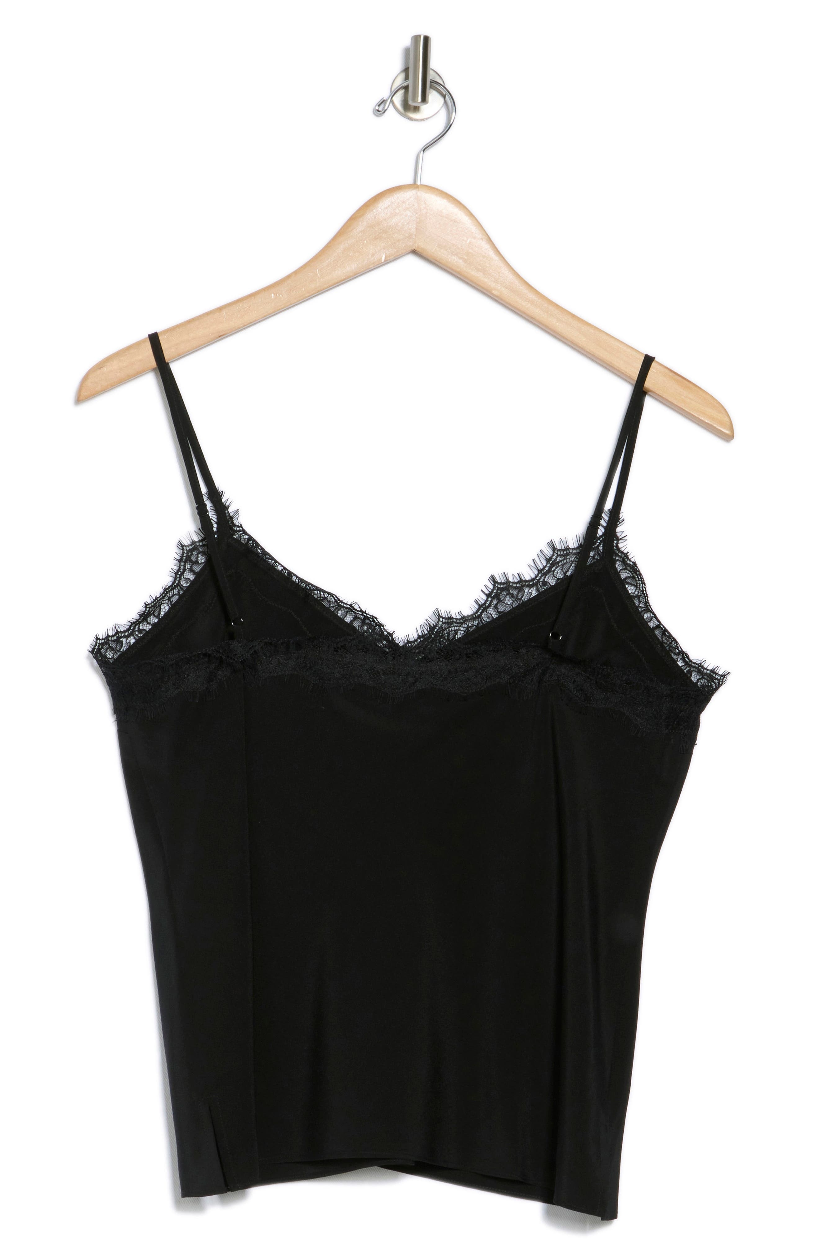 Veronica Beard Ciarlo Eyelash Lace Silk Blend Camisole in Black at Nordstrom - 4